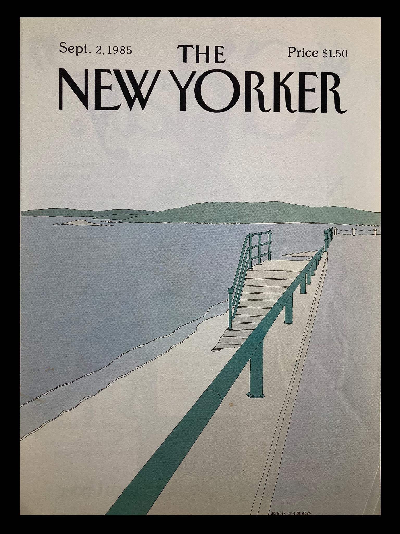 COVER ONLY The New Yorker September 2 1985 Beach Path by Gretchen Dow Simpson