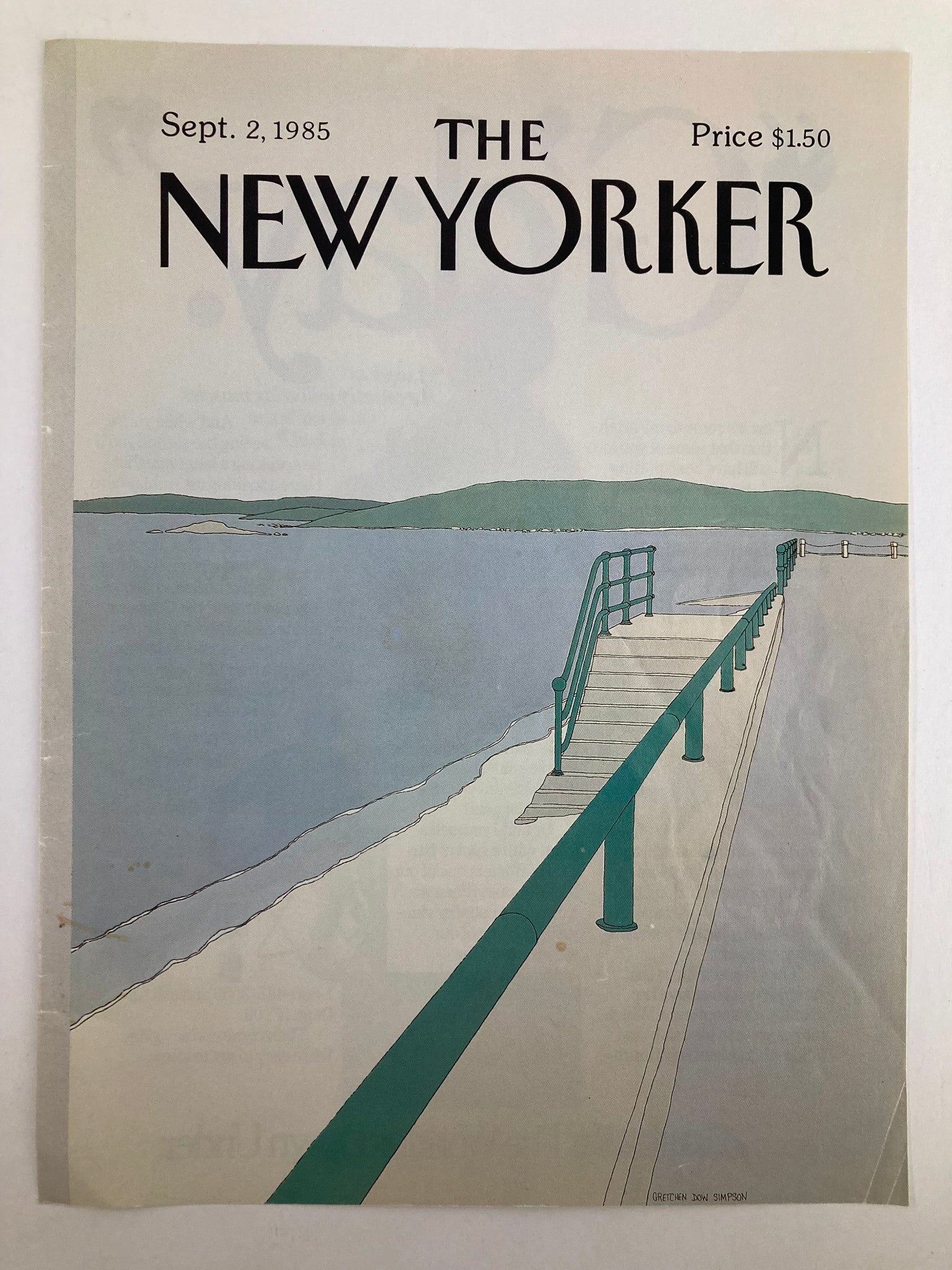 COVER ONLY The New Yorker September 2 1985 Beach Path by Gretchen Dow Simpson