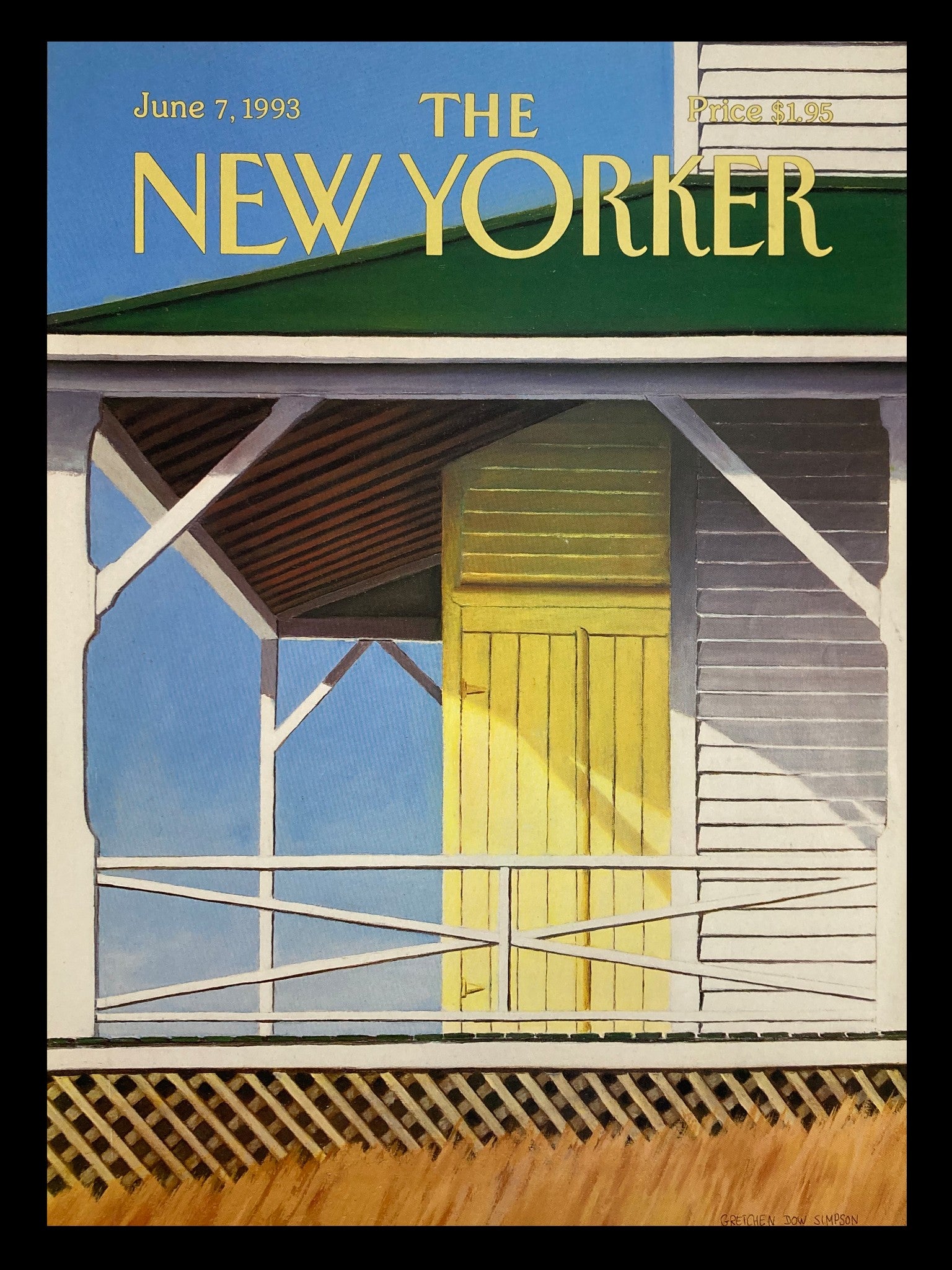 COVER ONLY The New Yorker June 7 1993 Island Weekend by Gretchen Dow Simpson