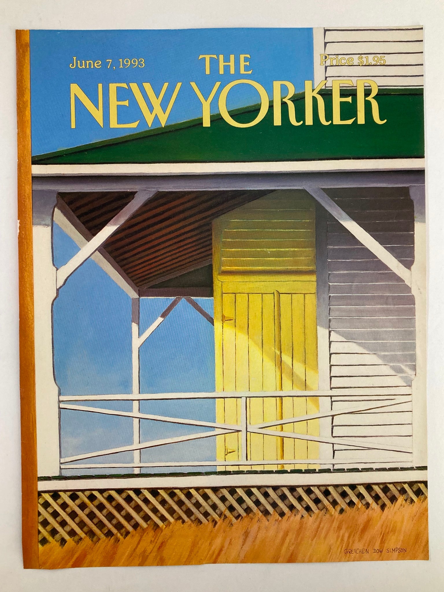 COVER ONLY The New Yorker June 7 1993 Island Weekend by Gretchen Dow Simpson