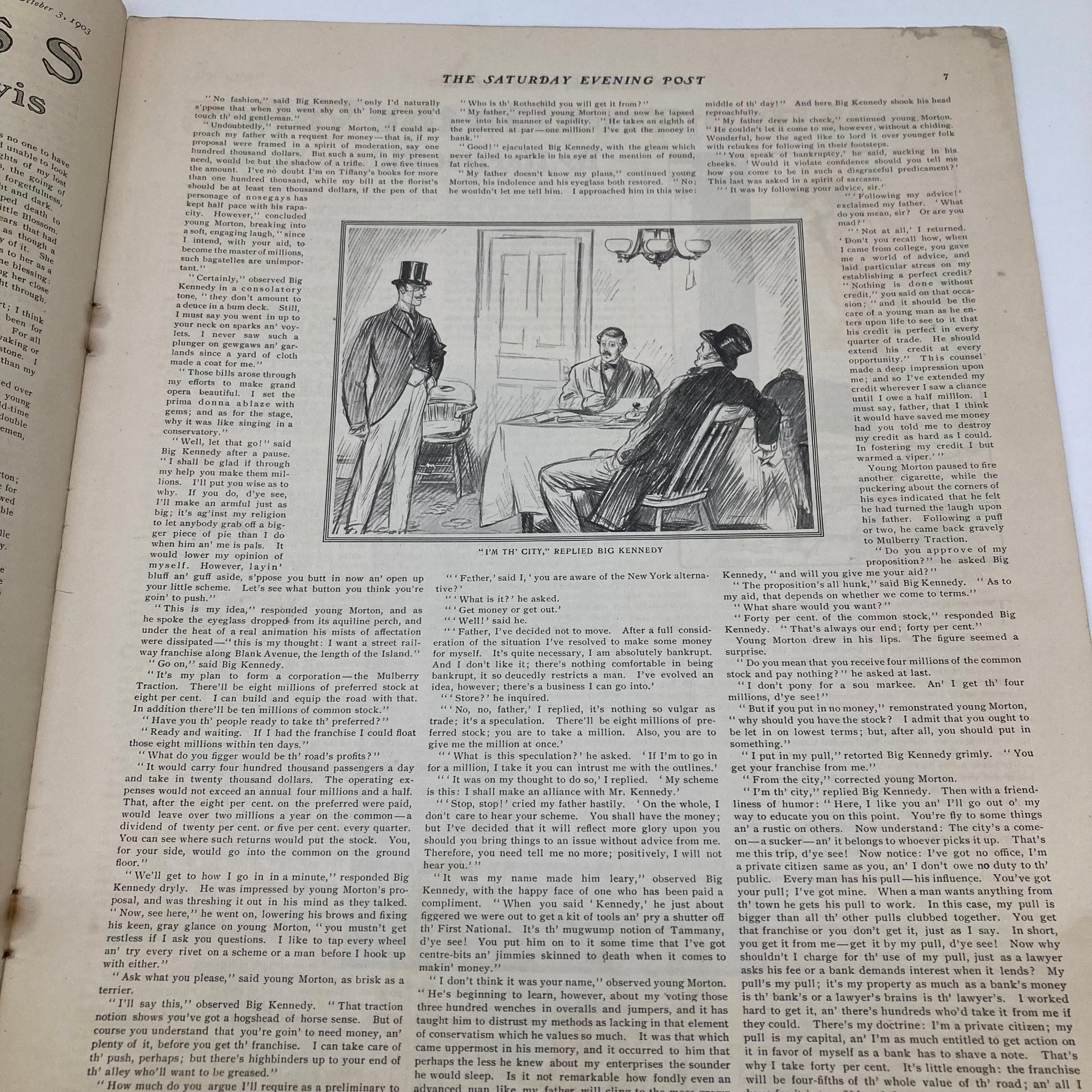 Saturday Evening Post Illustrated Cover October 3 1903 Old Gorgon Graham