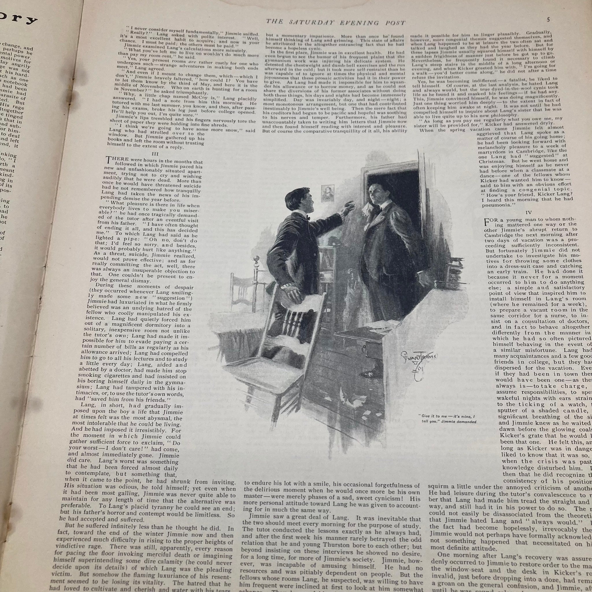 Saturday Evening Post Illustrated Cover June 29 1901 Thompson's Progress