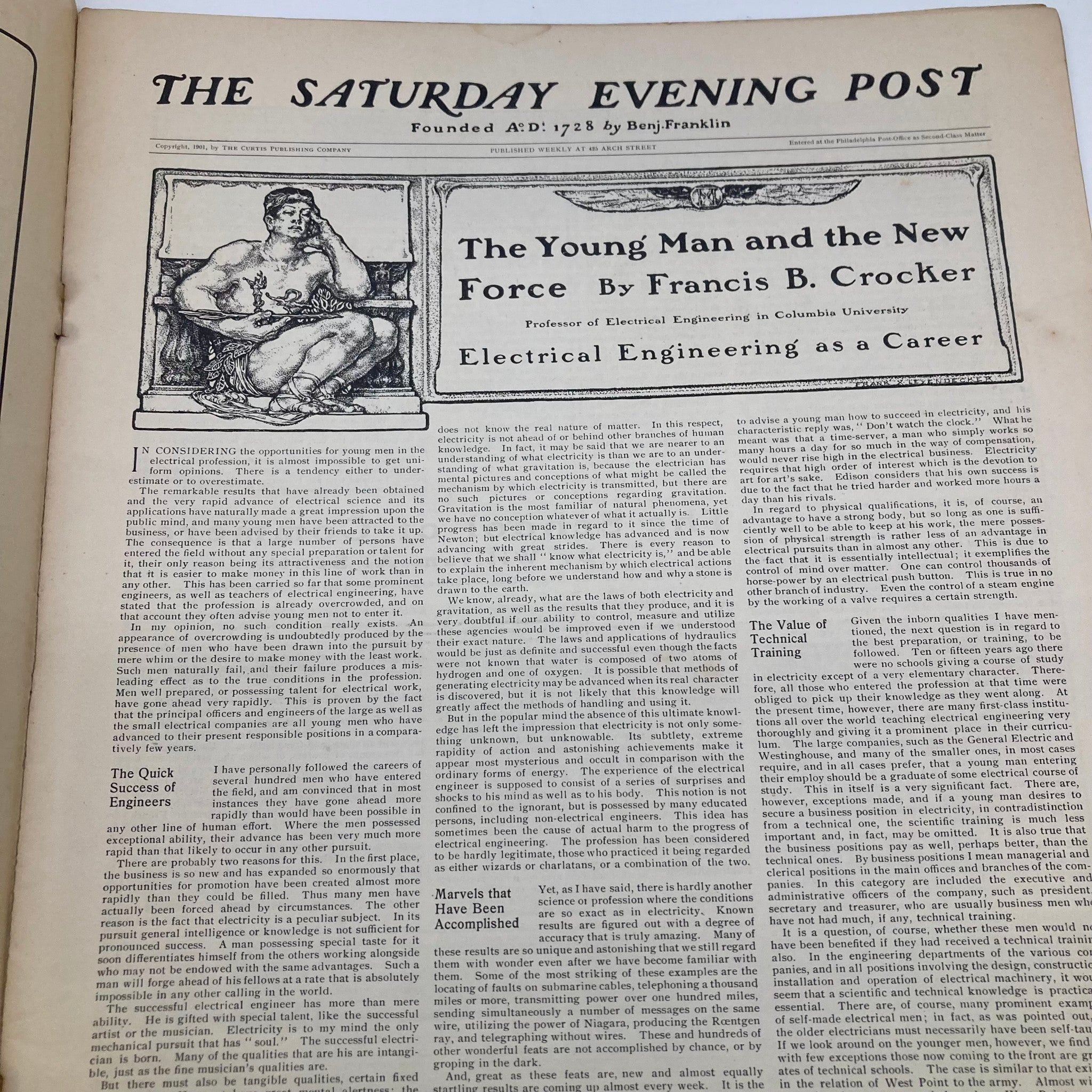 Saturday Evening Post Magazine Illustrated Cover June 22 1901 Good Interior