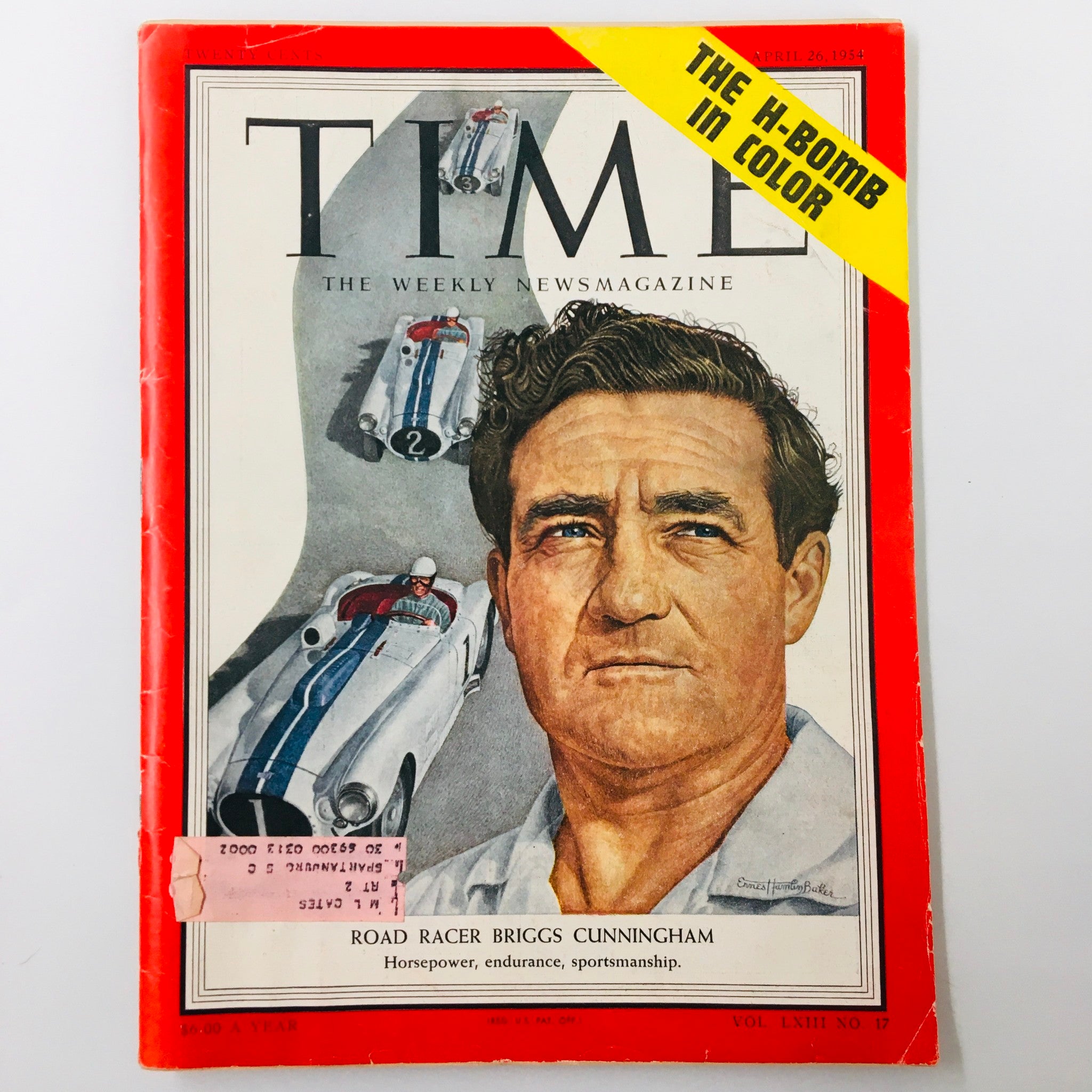 VTG Time Magazine April 26 1954 Vol. 63 No. 17 Road Racer Briggs Cunningham