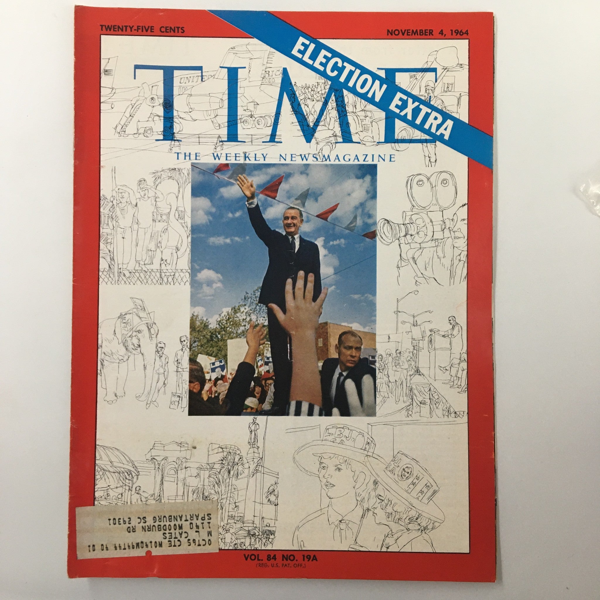 VTG Time Magazine November 4 1964 Vol. 84 No. 19A Lyndon B. Johnson Election Era