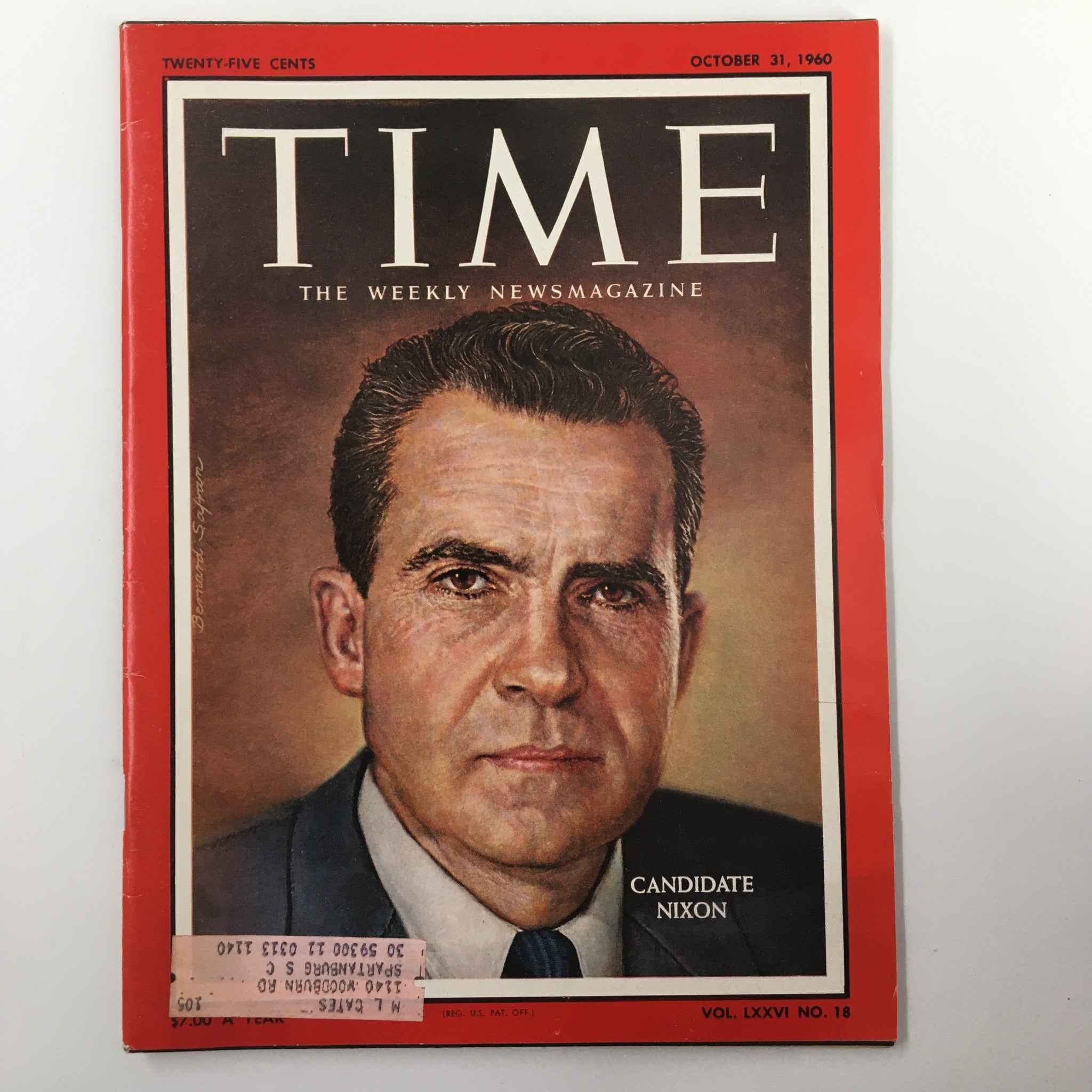 VTG Time Magazine October 31 1960 Vol. 76 No. 18 Candidate Richard Nixon