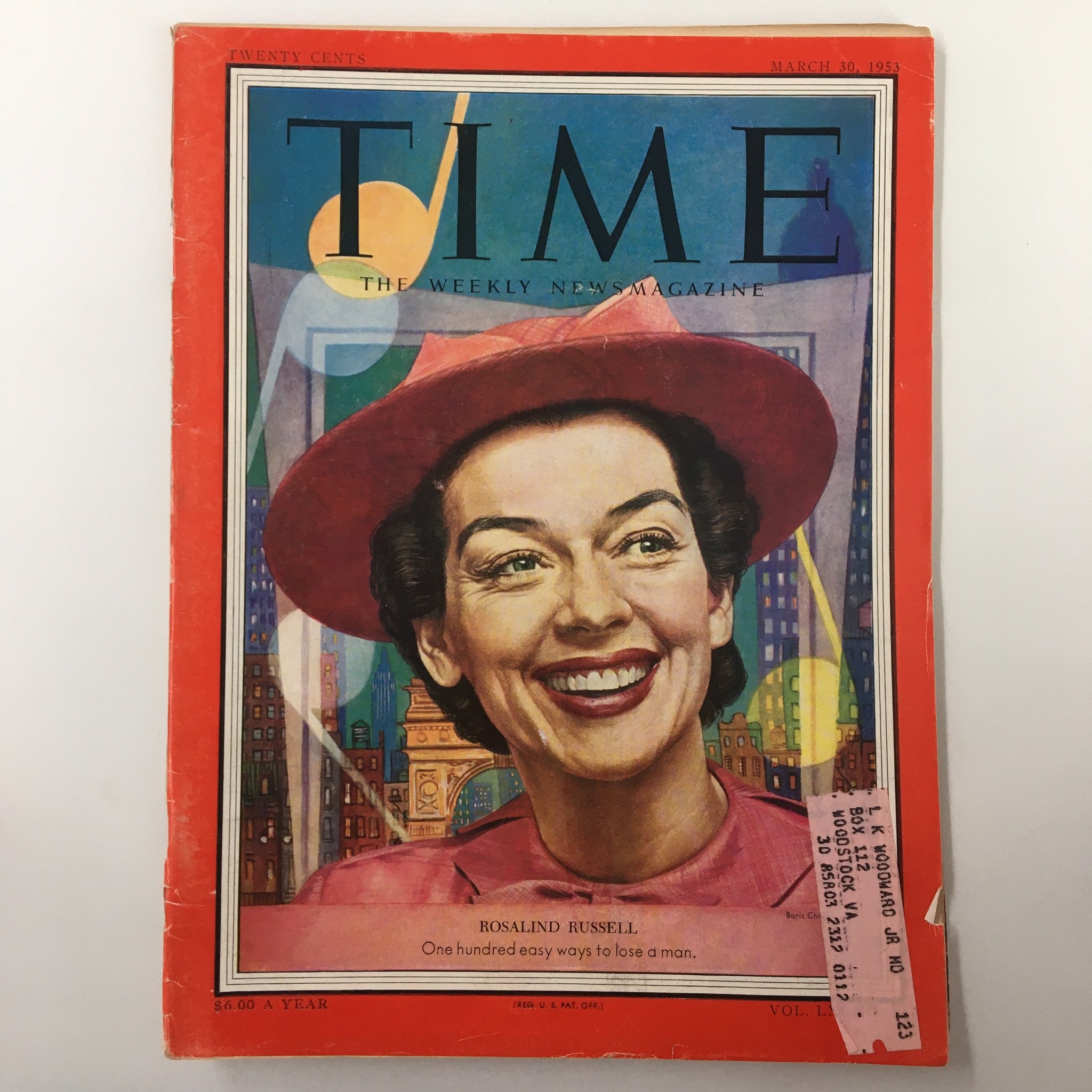 VTG Time Magazine March 30 1953 Vol. 61 No. 13 Rosalind Russell