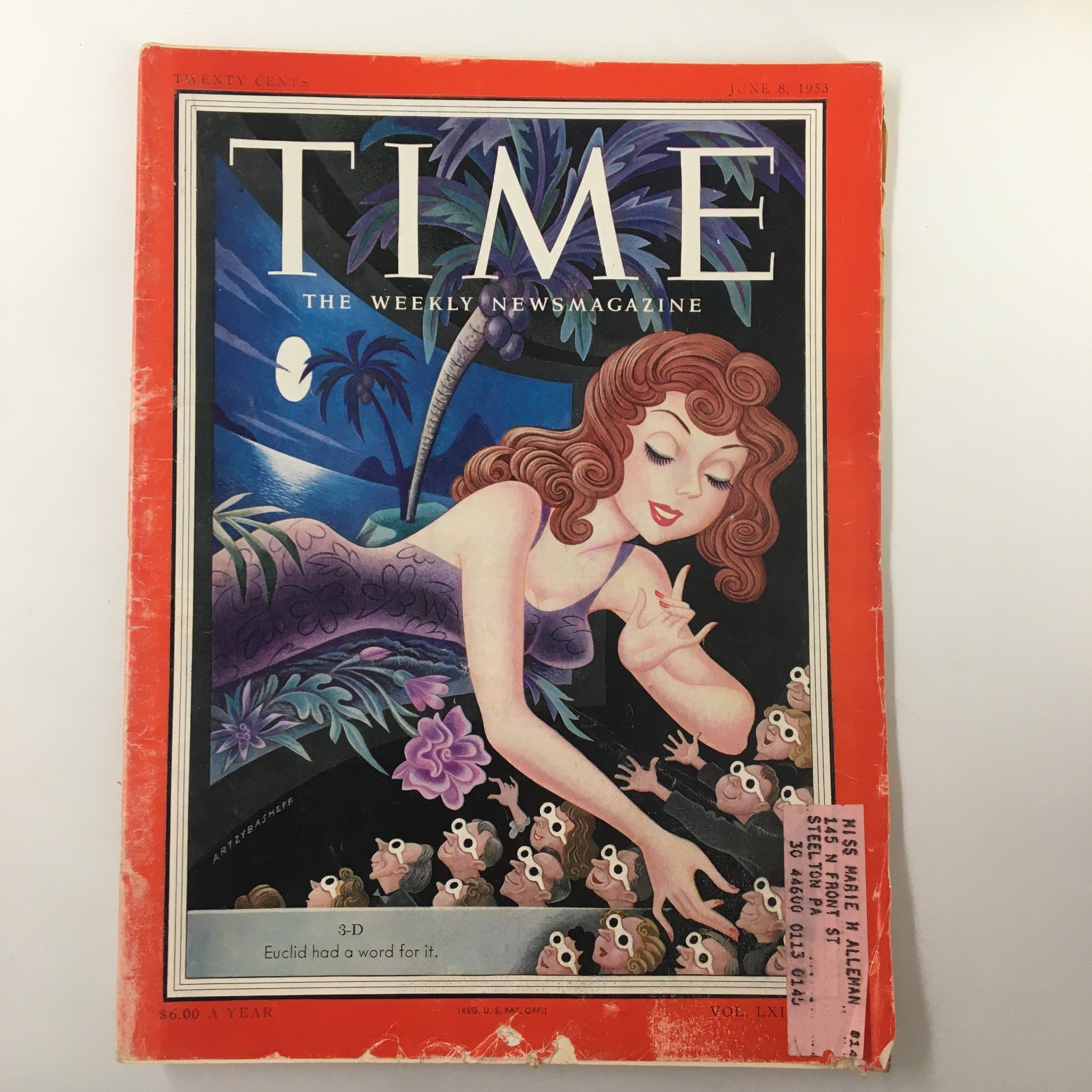 VTG Time Magazine June 8 1953 3-D Euclid Had A Word For It