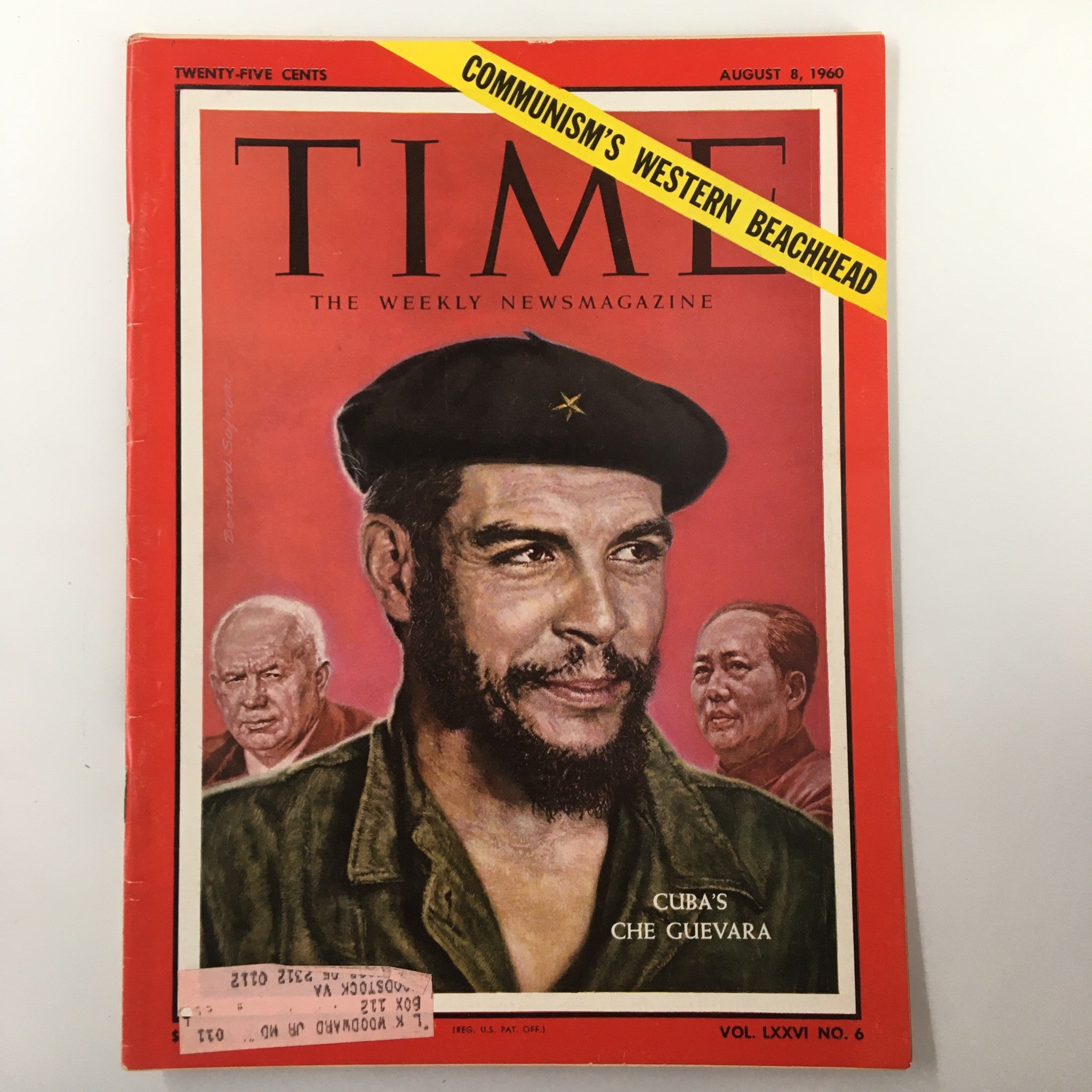 VTG Time Magazine August 8 1960 Vol. 76 No. 6 Cuba's Che Guevara