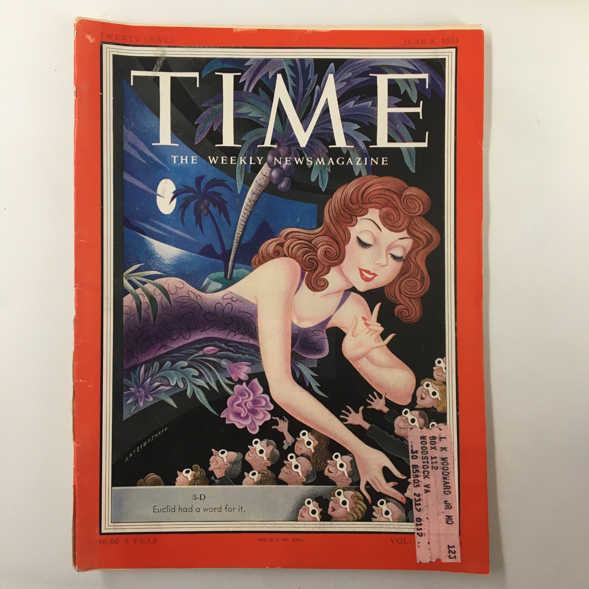 VTG Time Magazine June 8 1953 Vol. 61 No. 23 Euclid Had A Word For It 3-D