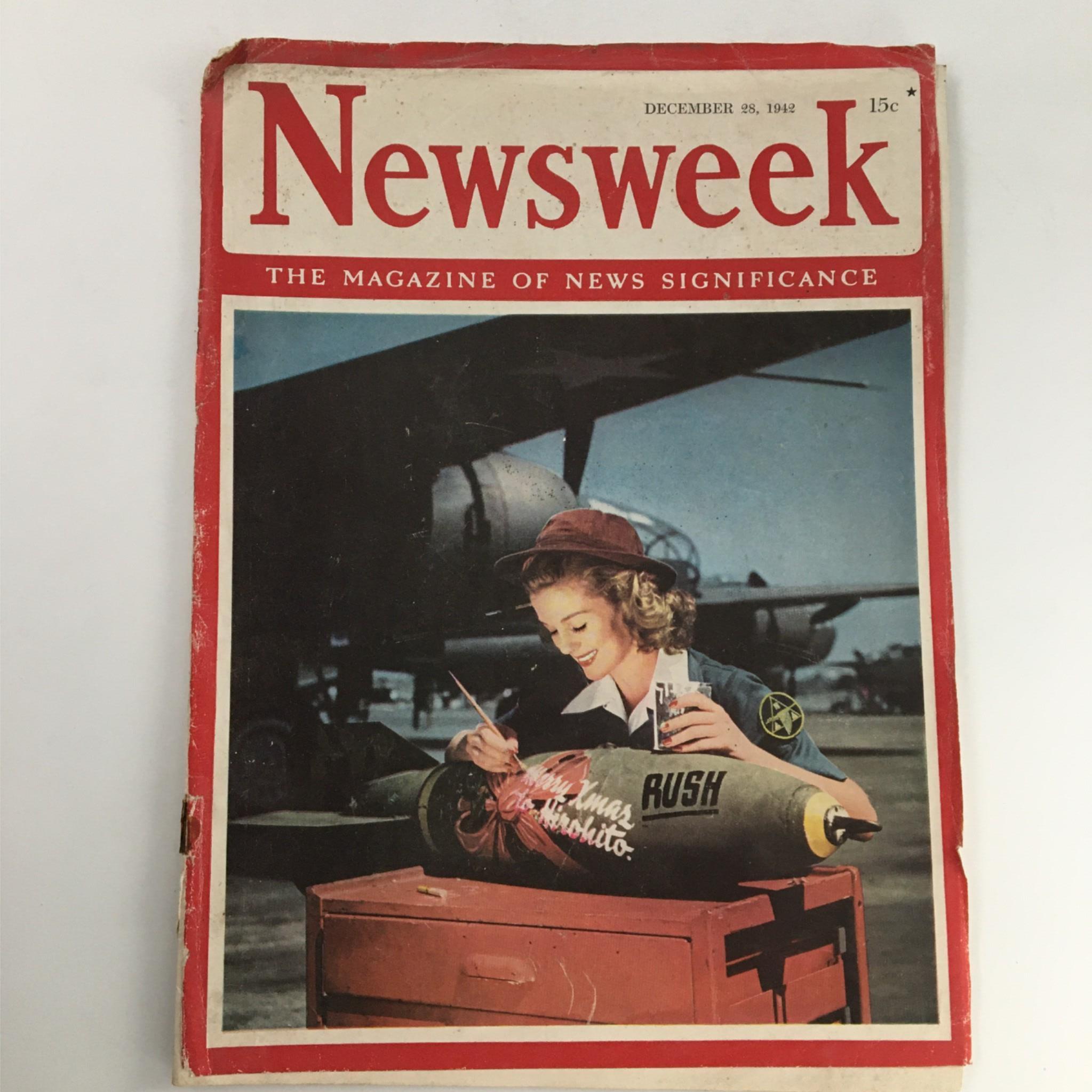 Newsweek Magazine December 28, 1942 Merry Xmas to Hirohito