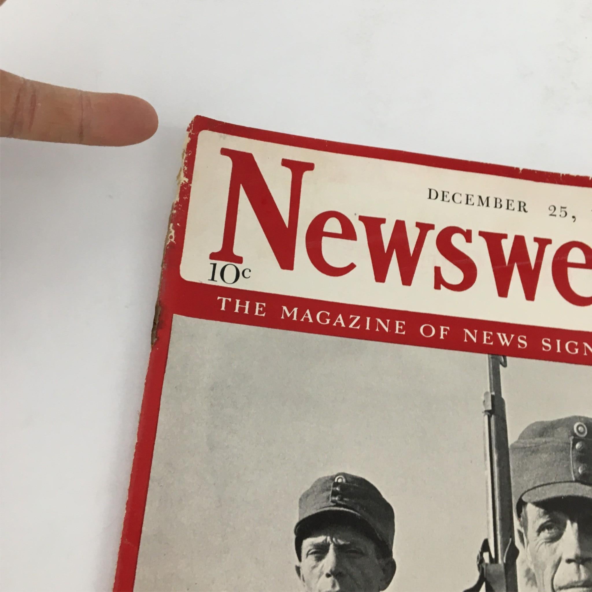 Newsweek Magazine December 25, 1939 Fighting Finns of the Mannerheim Line