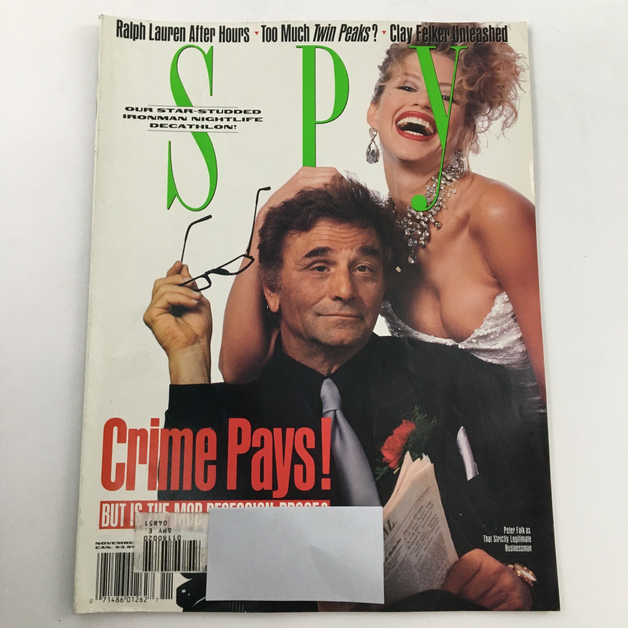 Spy Magazine November 1990 Peter Falk & Ralph Lauren & Clay Felker Feature