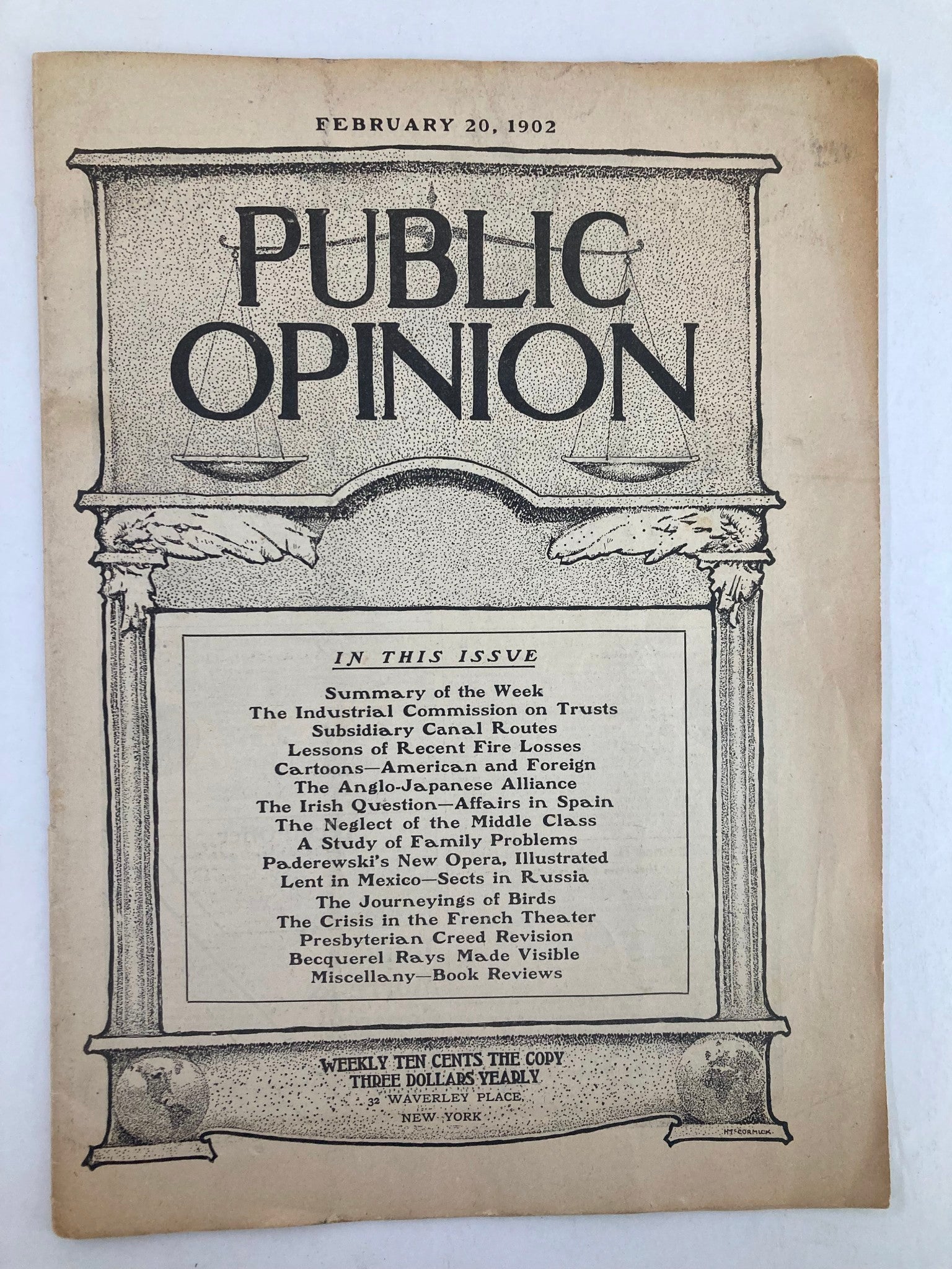 VTG Public Opinion Magazine February 20 1902 Affairs in Spain No Label