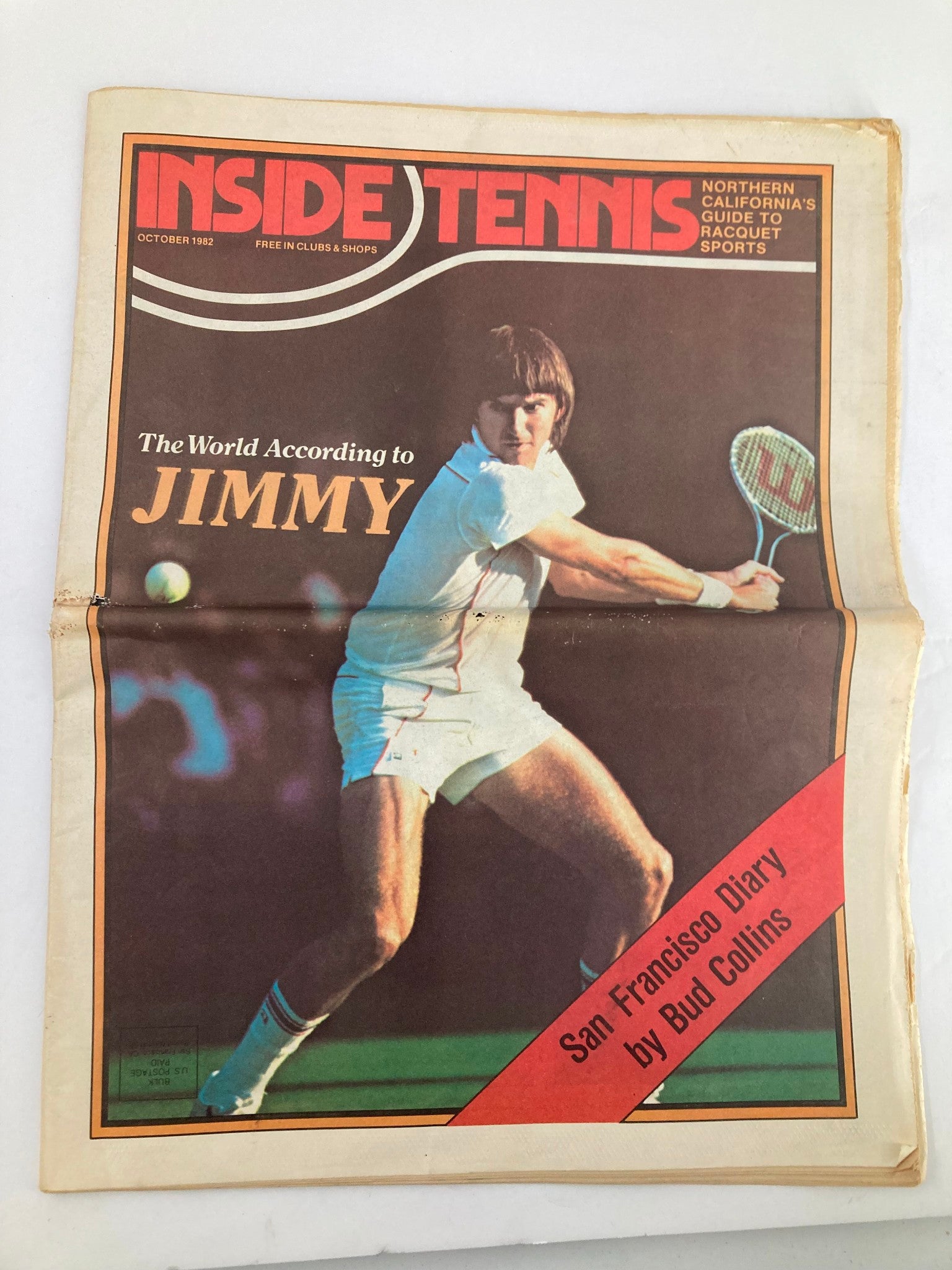 VTG Inside Tennis Magazine October 1982 The World According to Jimmy No Label