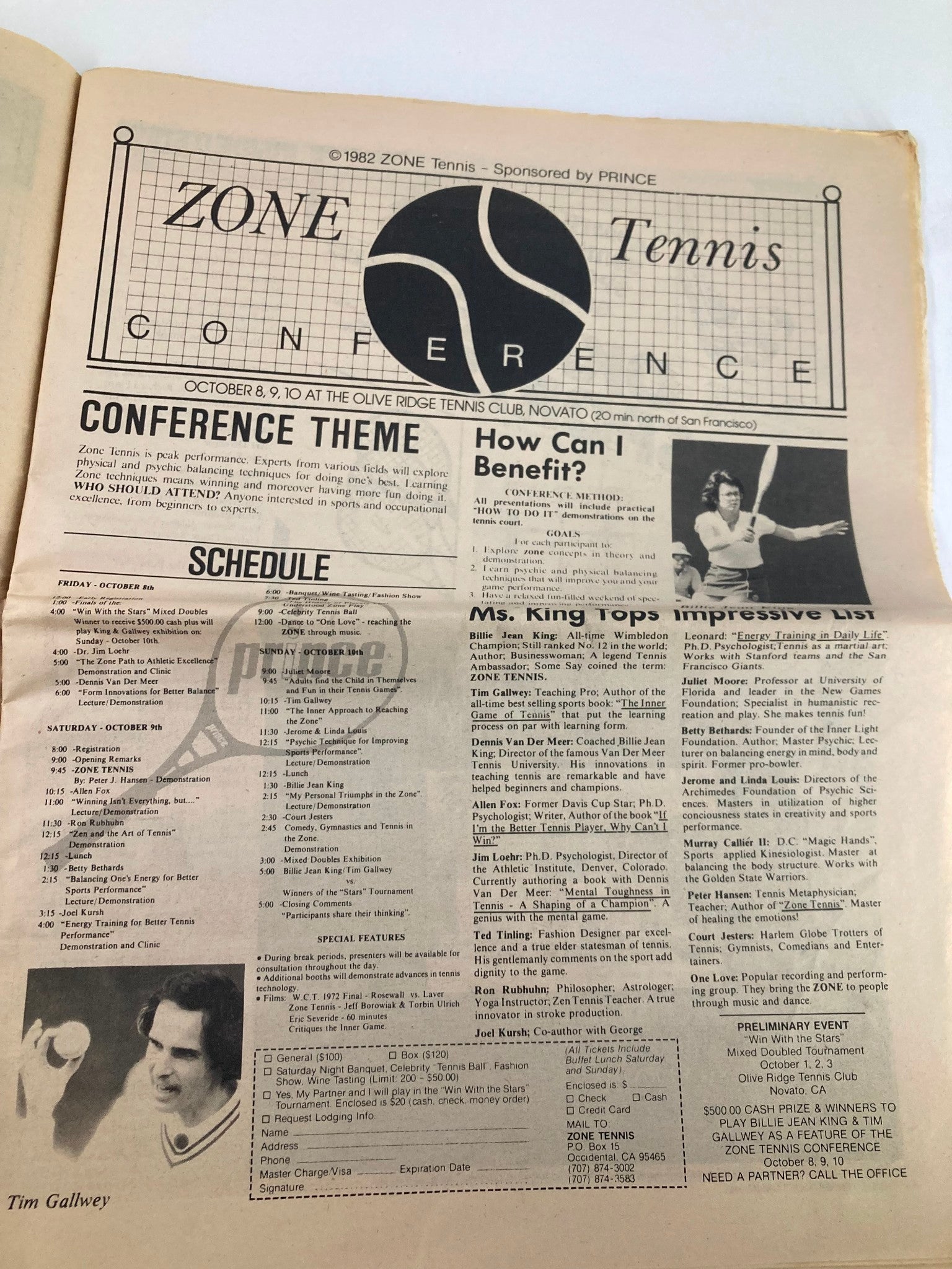 VTG Inside Tennis Magazine October 1982 The World According to Jimmy No Label