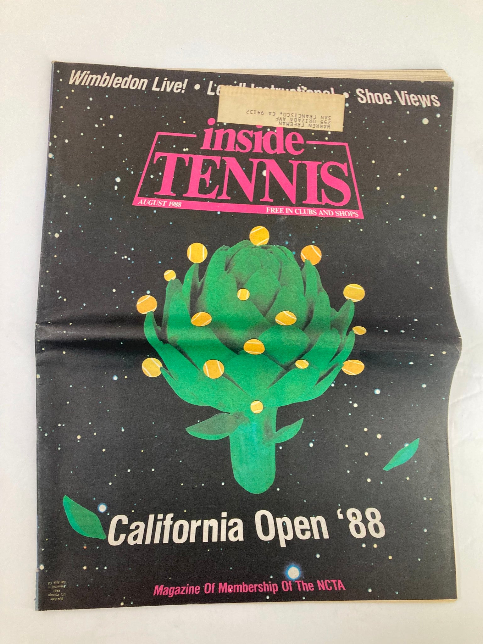 VTG Inside Tennis Magazine August 1988 California Live '88 Wimbledon Live