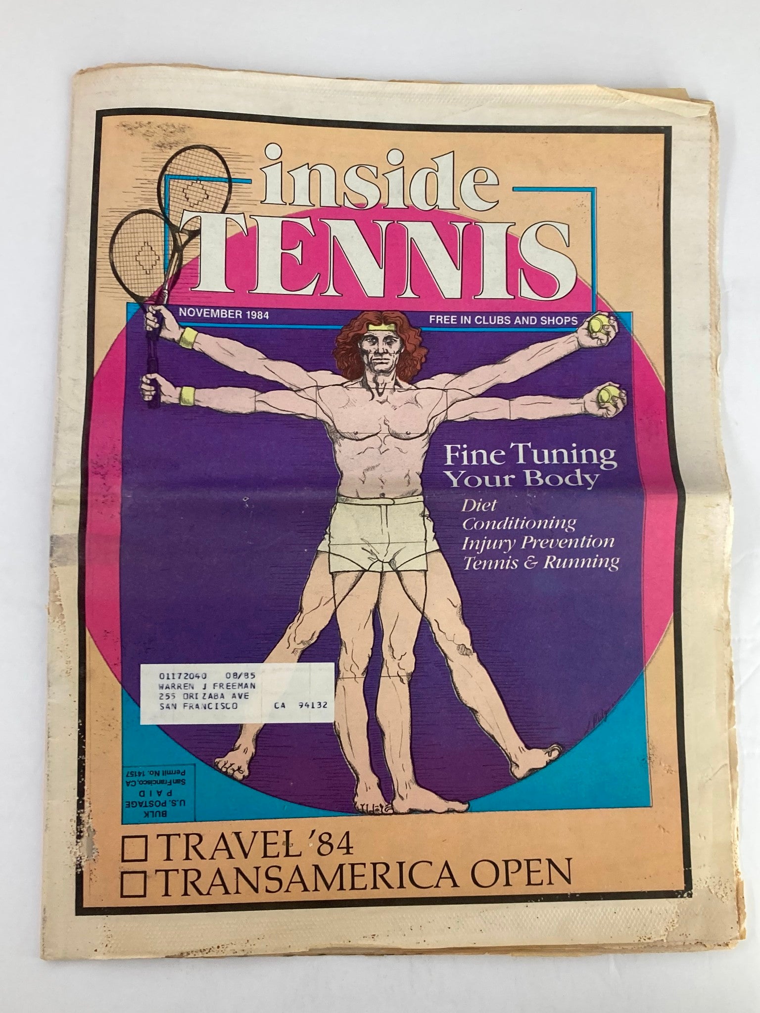 VTG Inside Tennis Magazine November 1984 Fine Tuning Your Body