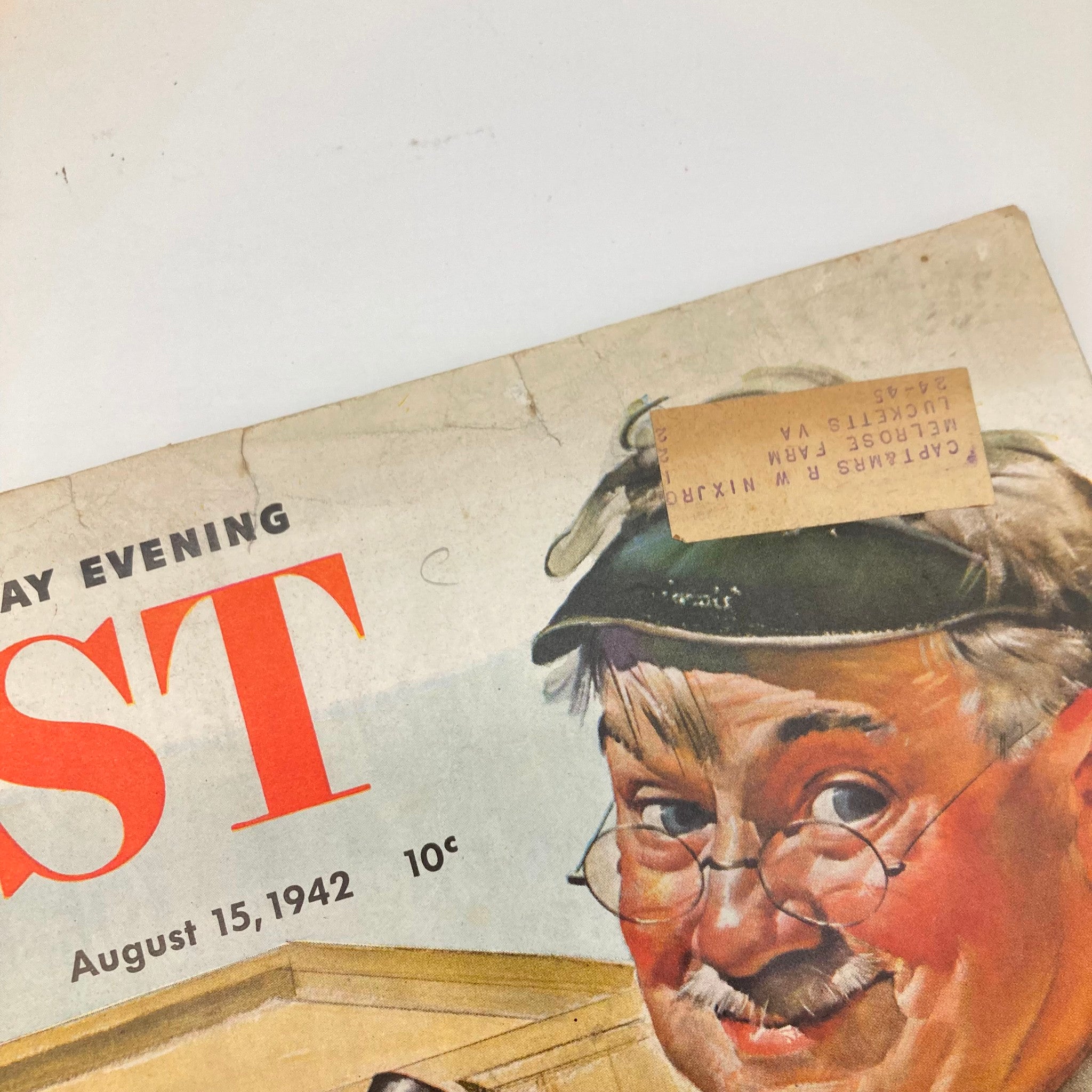 Saturday Evening Post Magazine August 15 1942 Illustrated Cover by Howard Scott