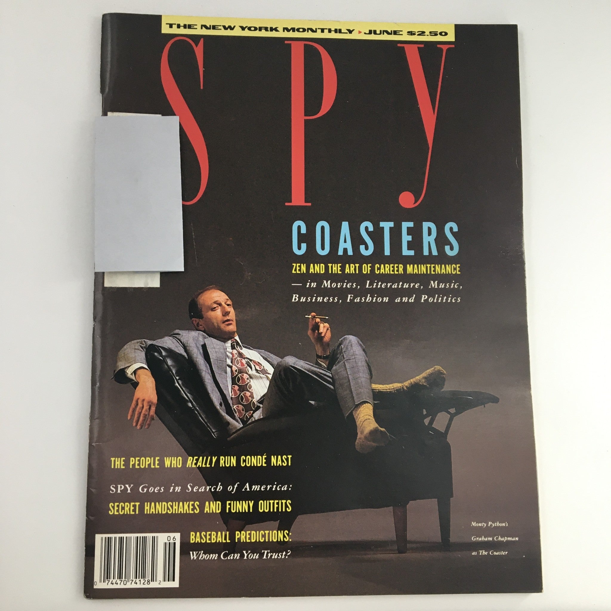 Spy Magazine June 1988 Monty Pytbon's Graham Chapman as The Coaster, VG