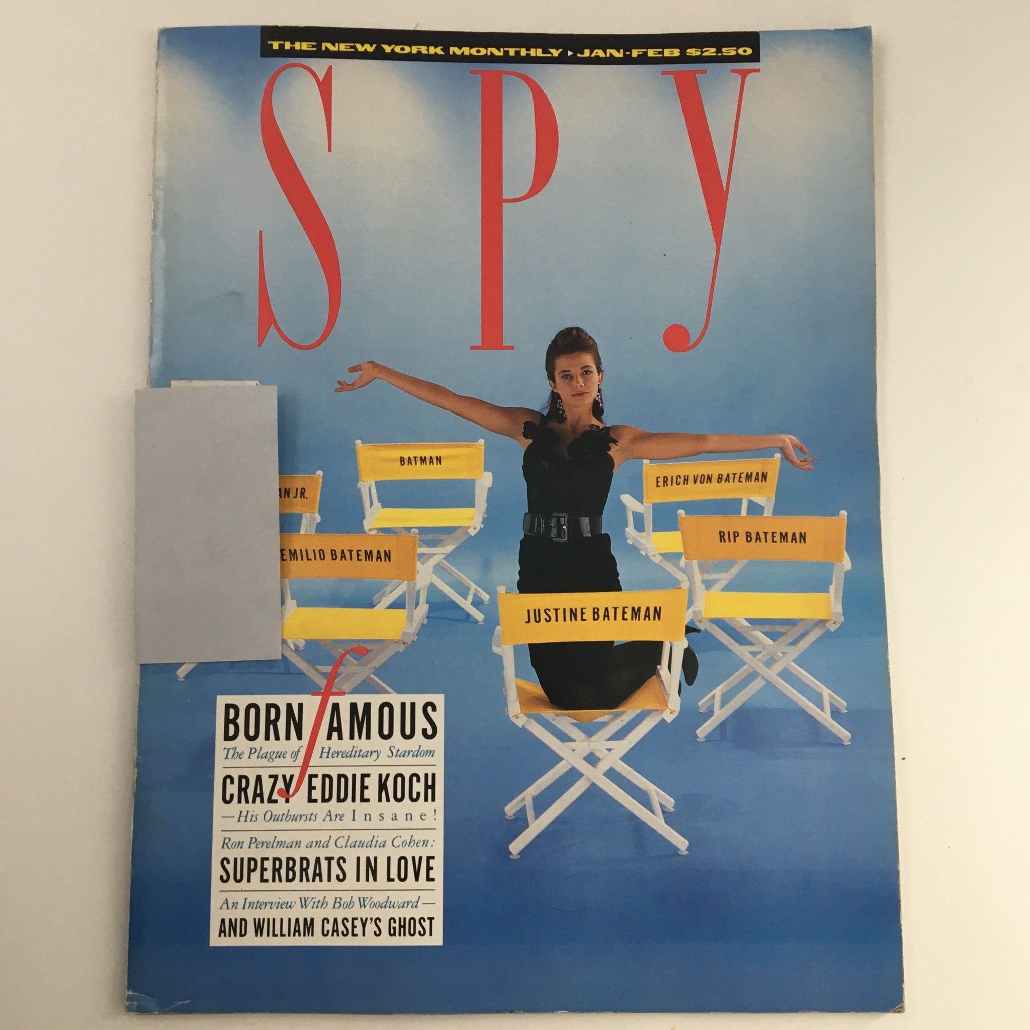 Spy Magazine January-February 1988 Justine Bateman & Eddie Koch & Bob Woodward