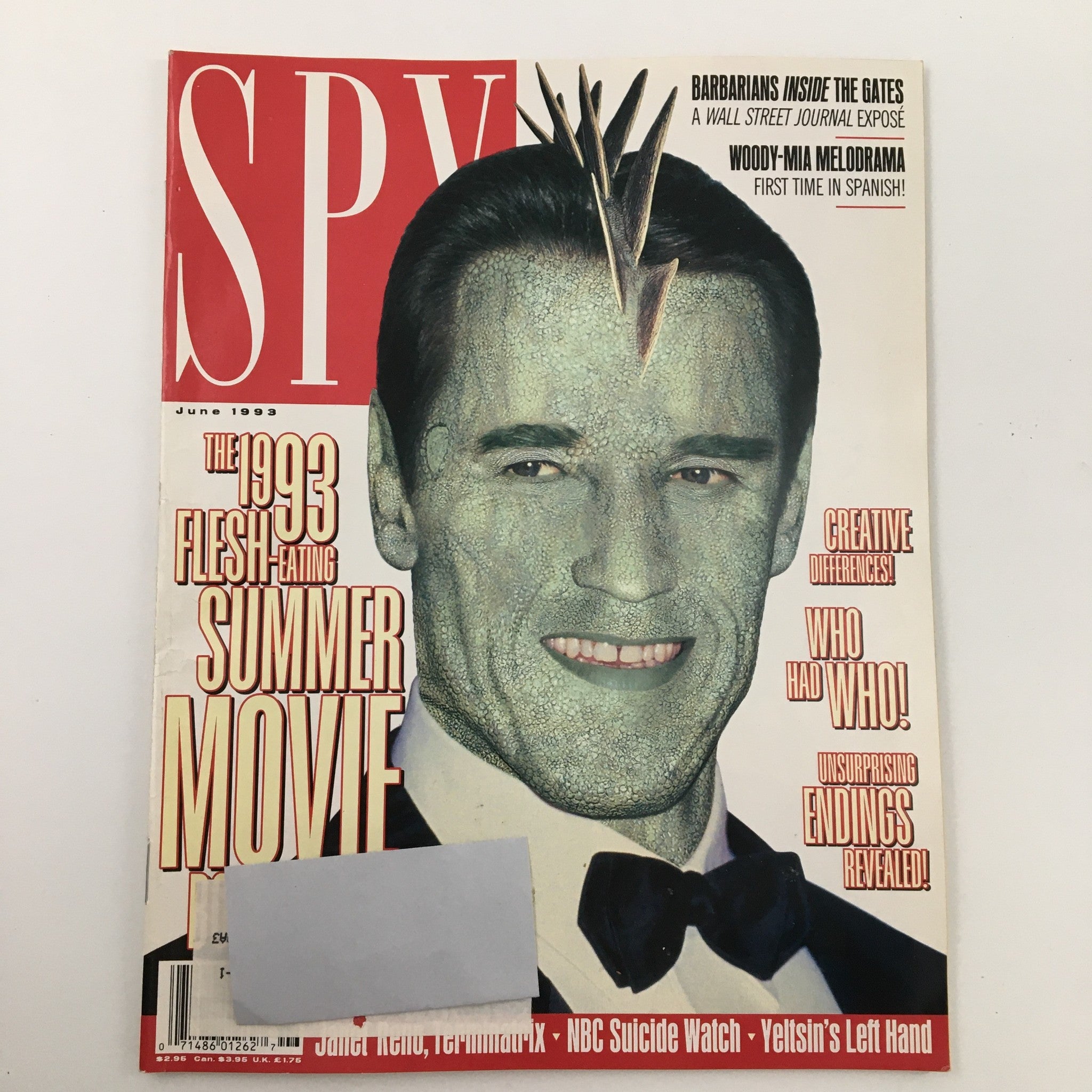 Spy Magazine June 1993 Arnold Schwarzenegger & Woody Allen & Mia Farrow Drama