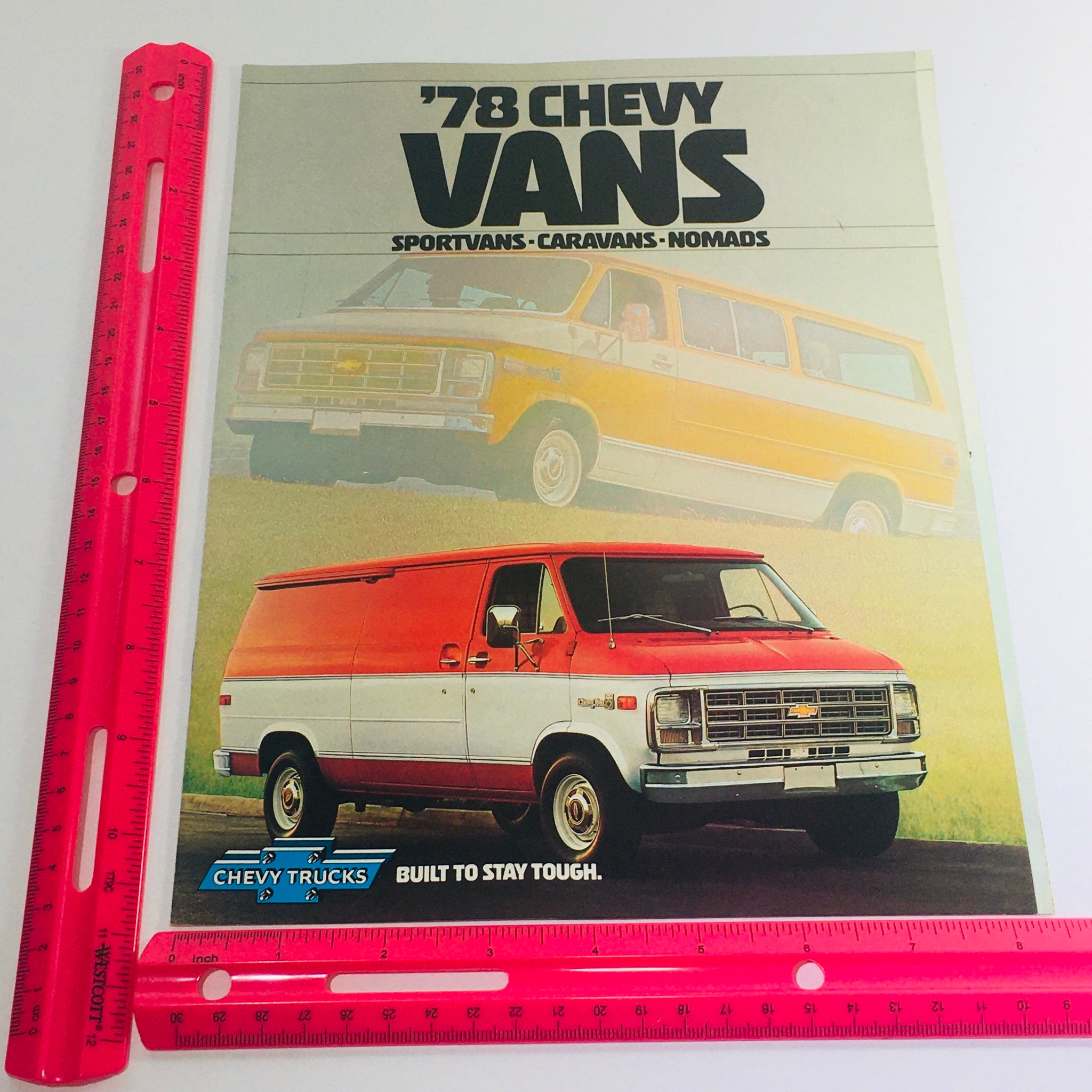 1978 Chevy Vans Sportsvans/Caravans/Nomads G10, G20. G30 Car sales Brochure vtg