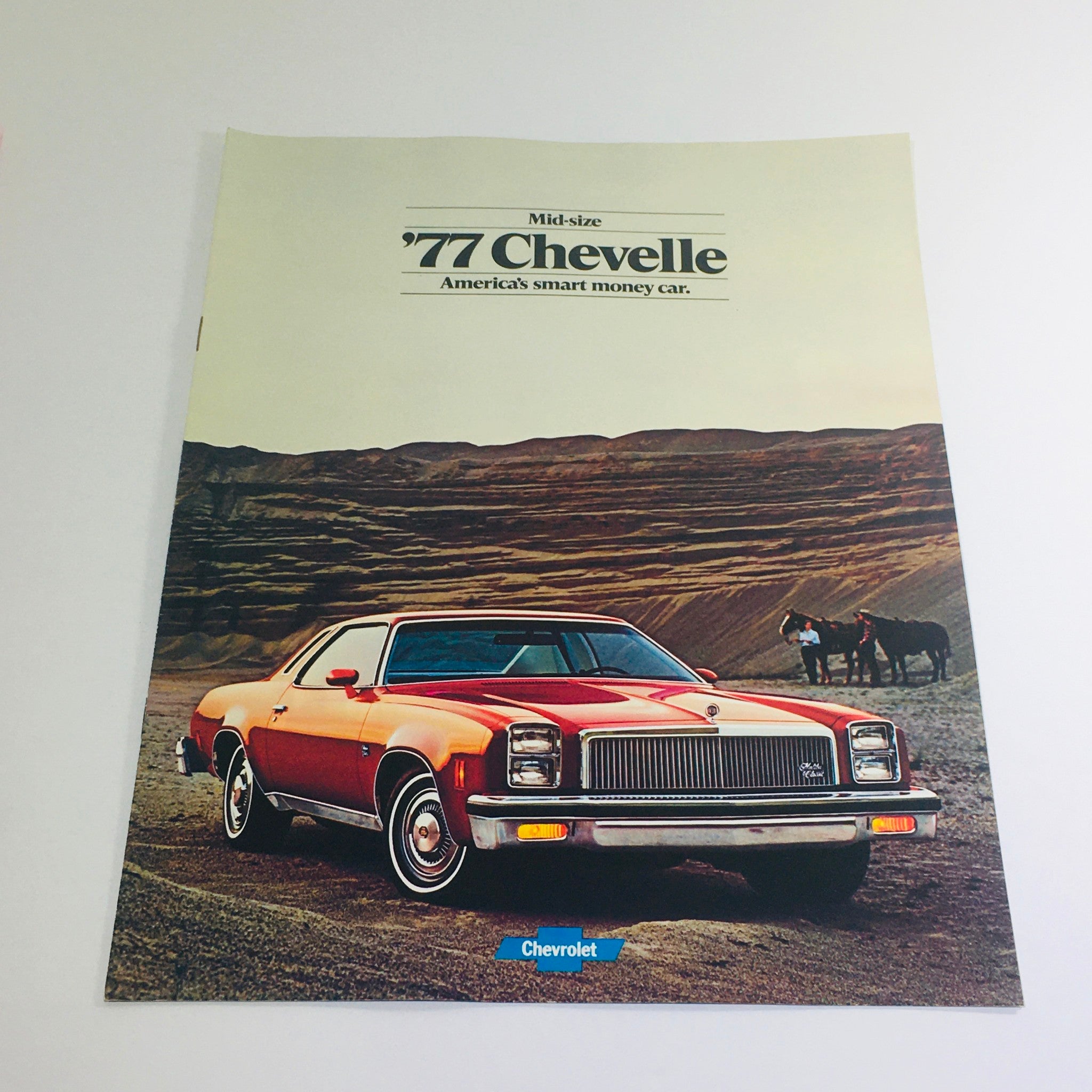 Vintage 1977 Mid-Size Chevelle Chevrolet 350 V8 Engine 402 cid Car Brochure