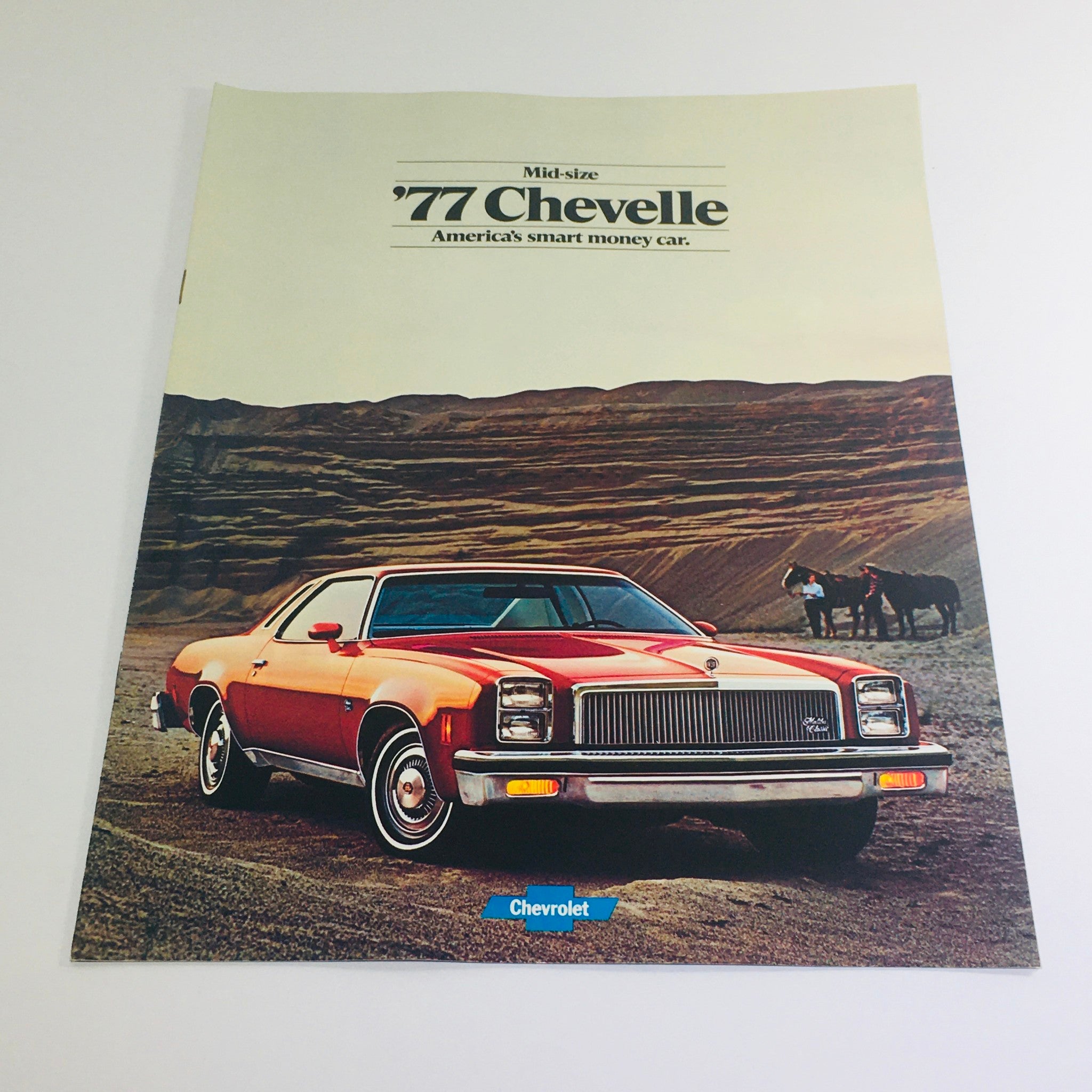 Vintage 1977 Mid-Size Chevelle Chevrolet 350 V8 Engine 402 cid Car Brochure