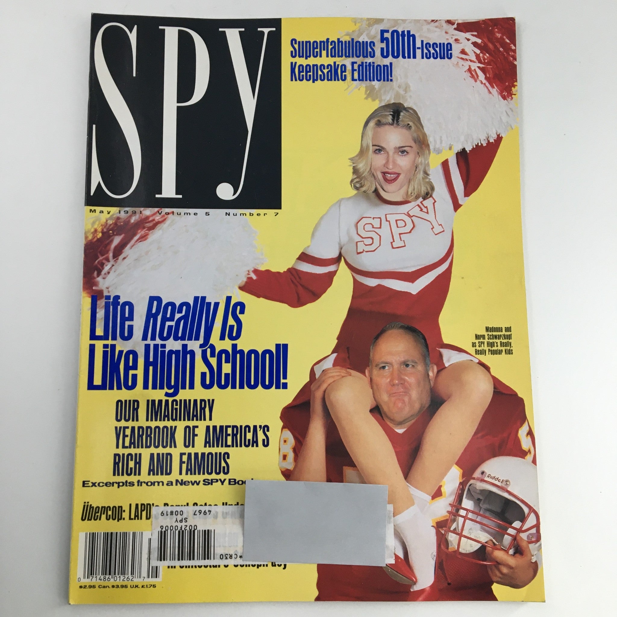 Spy Magazine May 1991 Vol 5 #7 Madonna & Norm Schwarzkopf as Popular Kids, VG