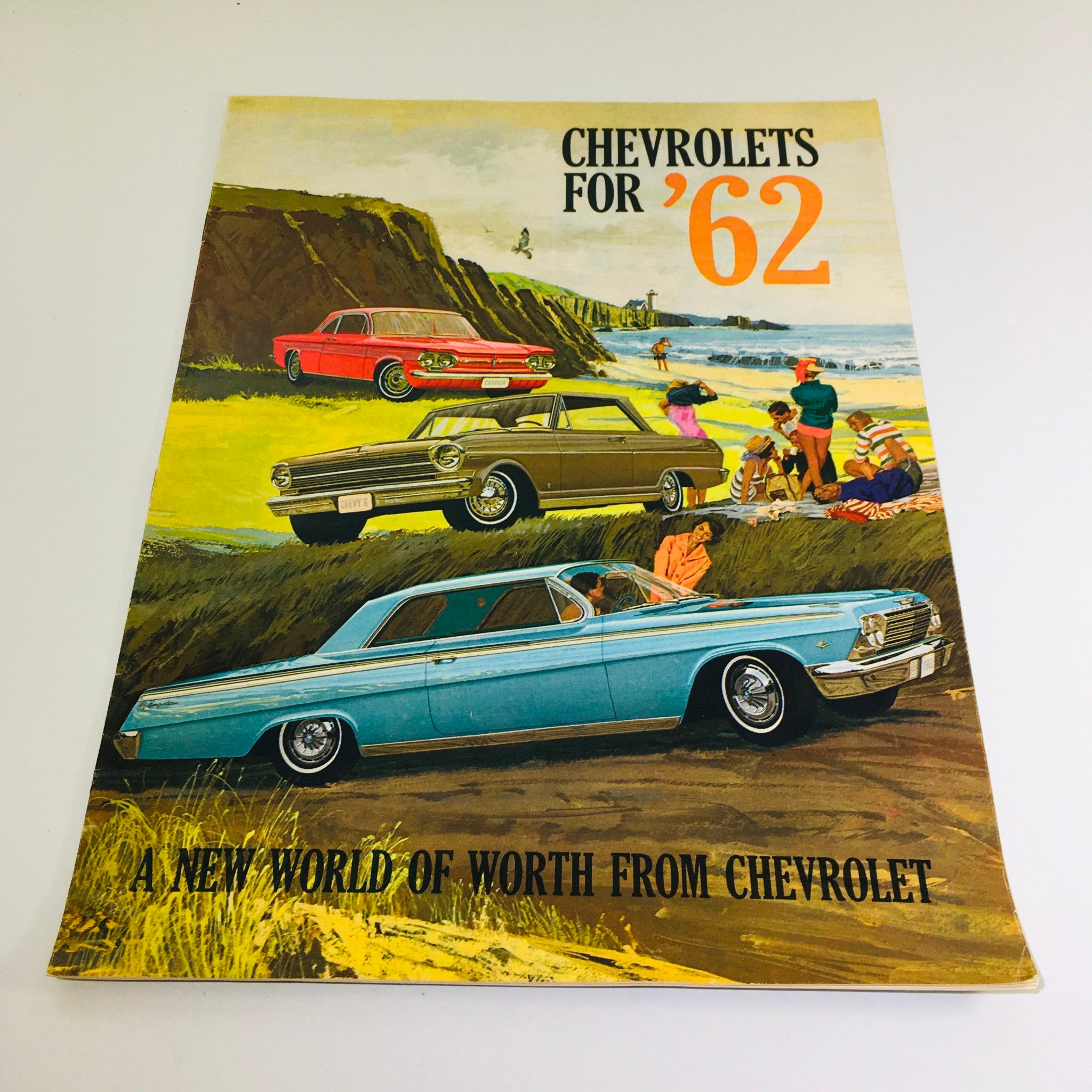 1962 Chevrolet Bel Air Impala SS Corvette Color Brochure Catalog Original VTG