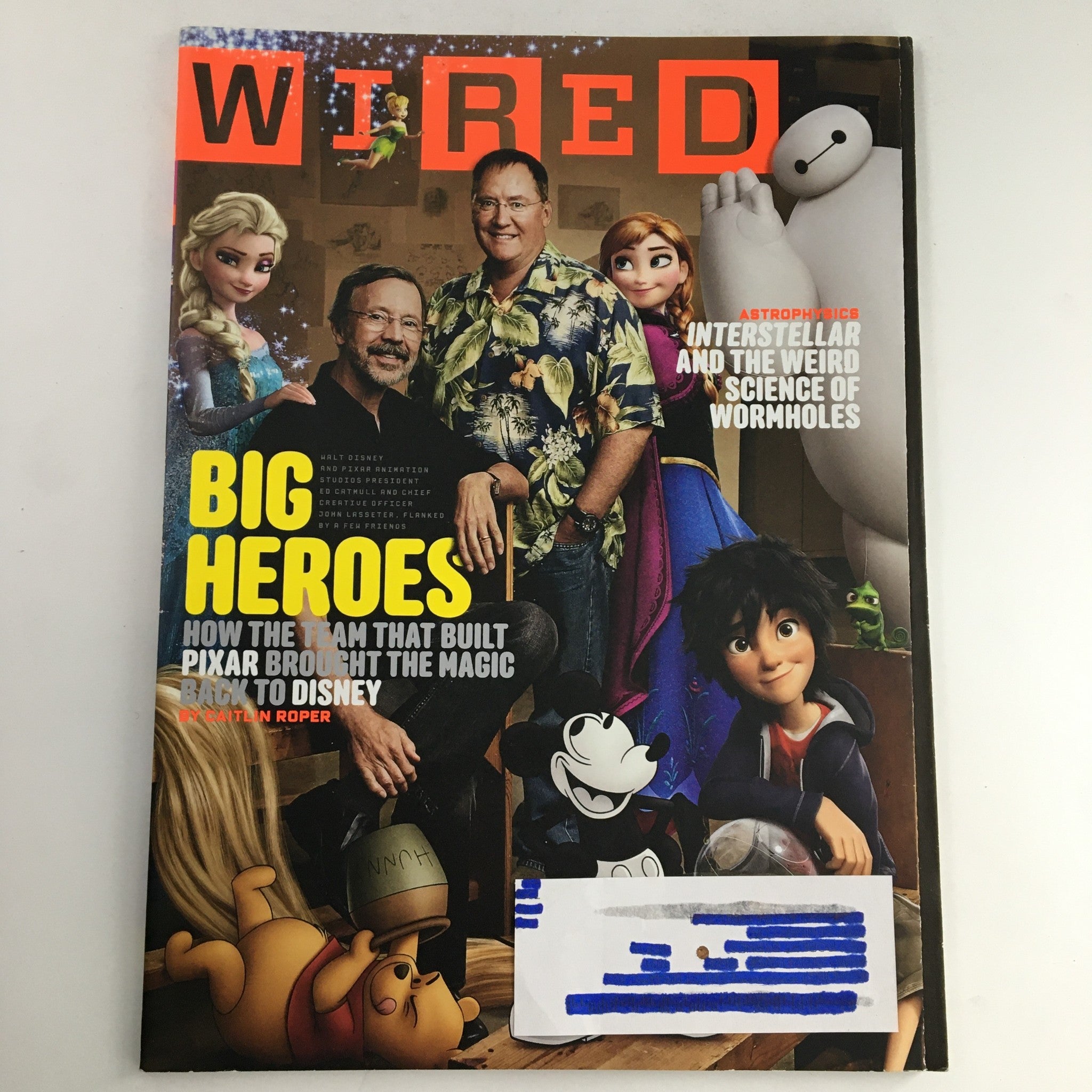 Wired Magazine November 2014 Disney & Pixar's Ed Catmull & John Lasseter, VG