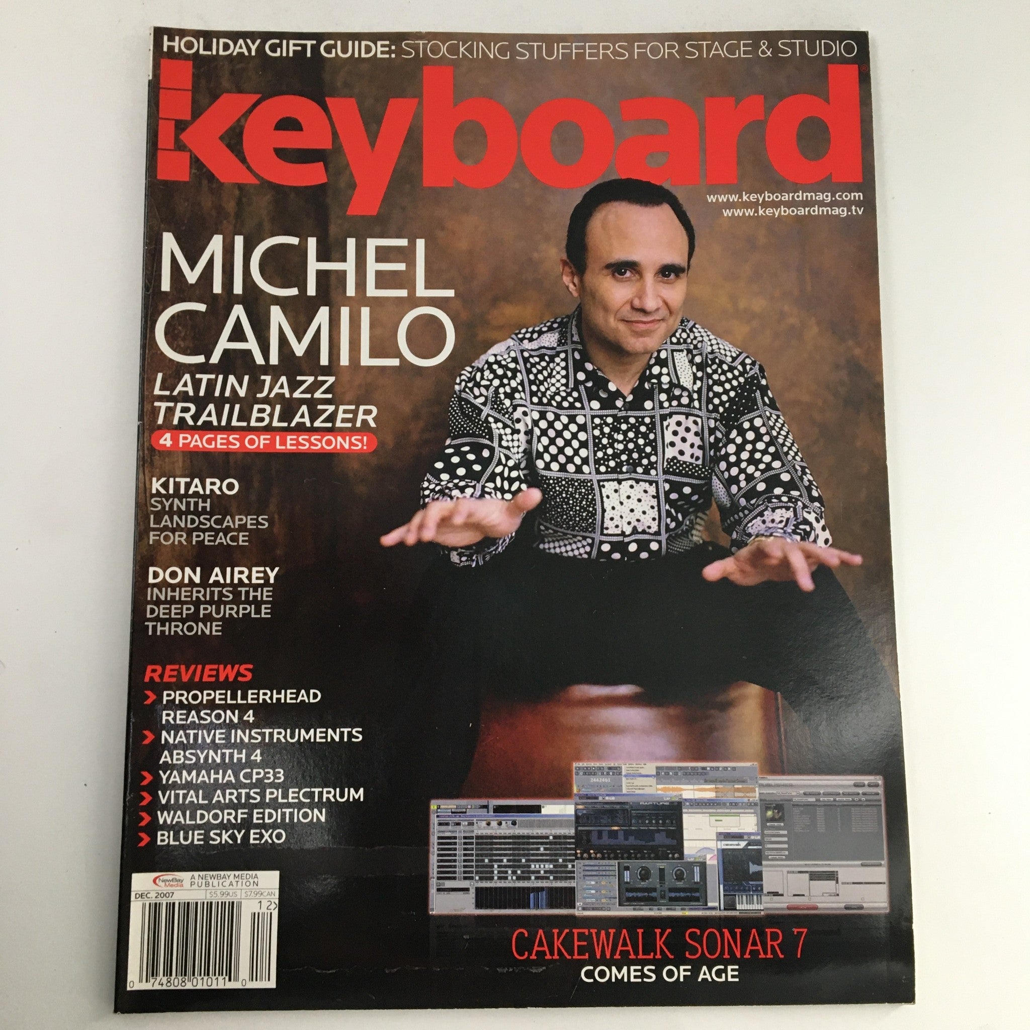 Keyboard Magazine December 2007 Michel Camilo & Don Airey & Kitaro Synth, VG