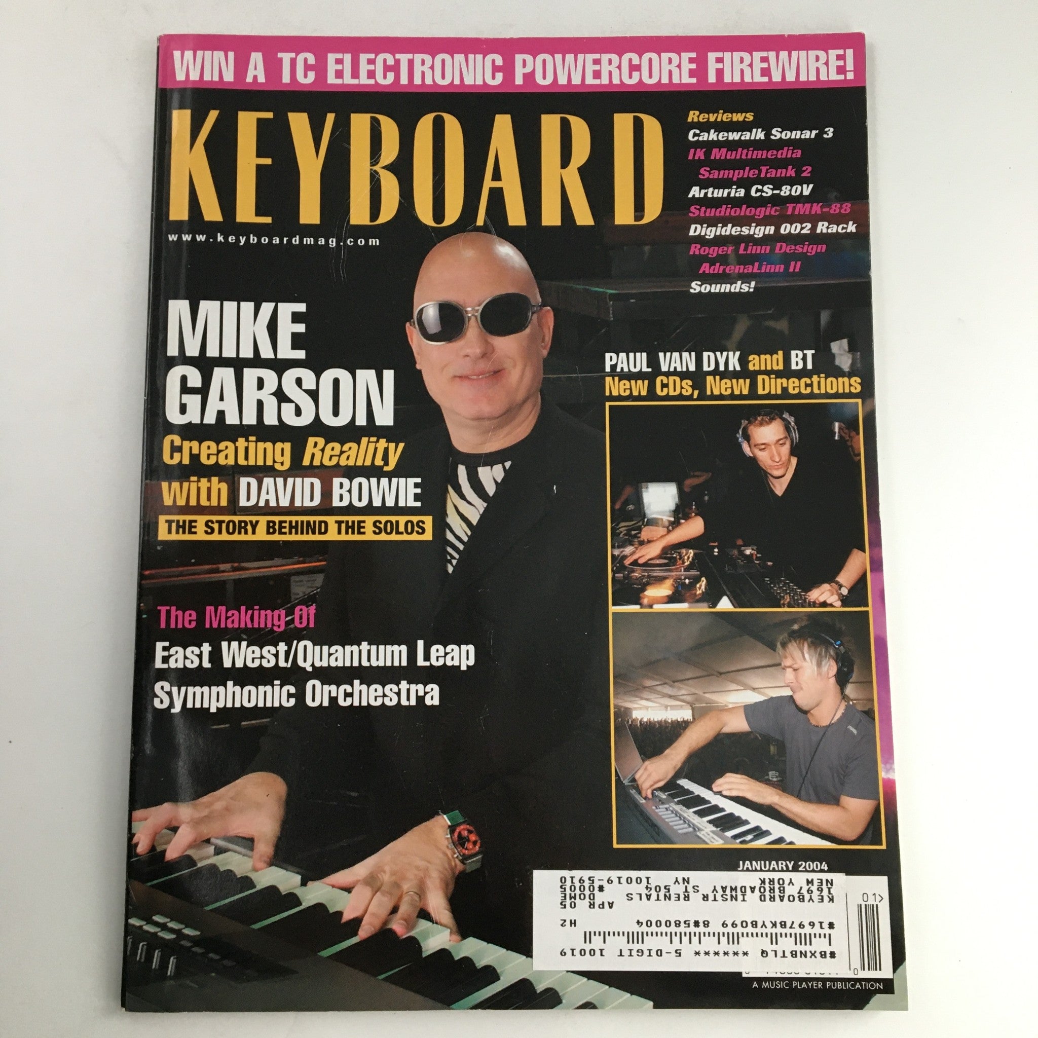 Keyboard Magazine January 2004 Mike Garson & David Bowie & Paul Van Dyk, VG