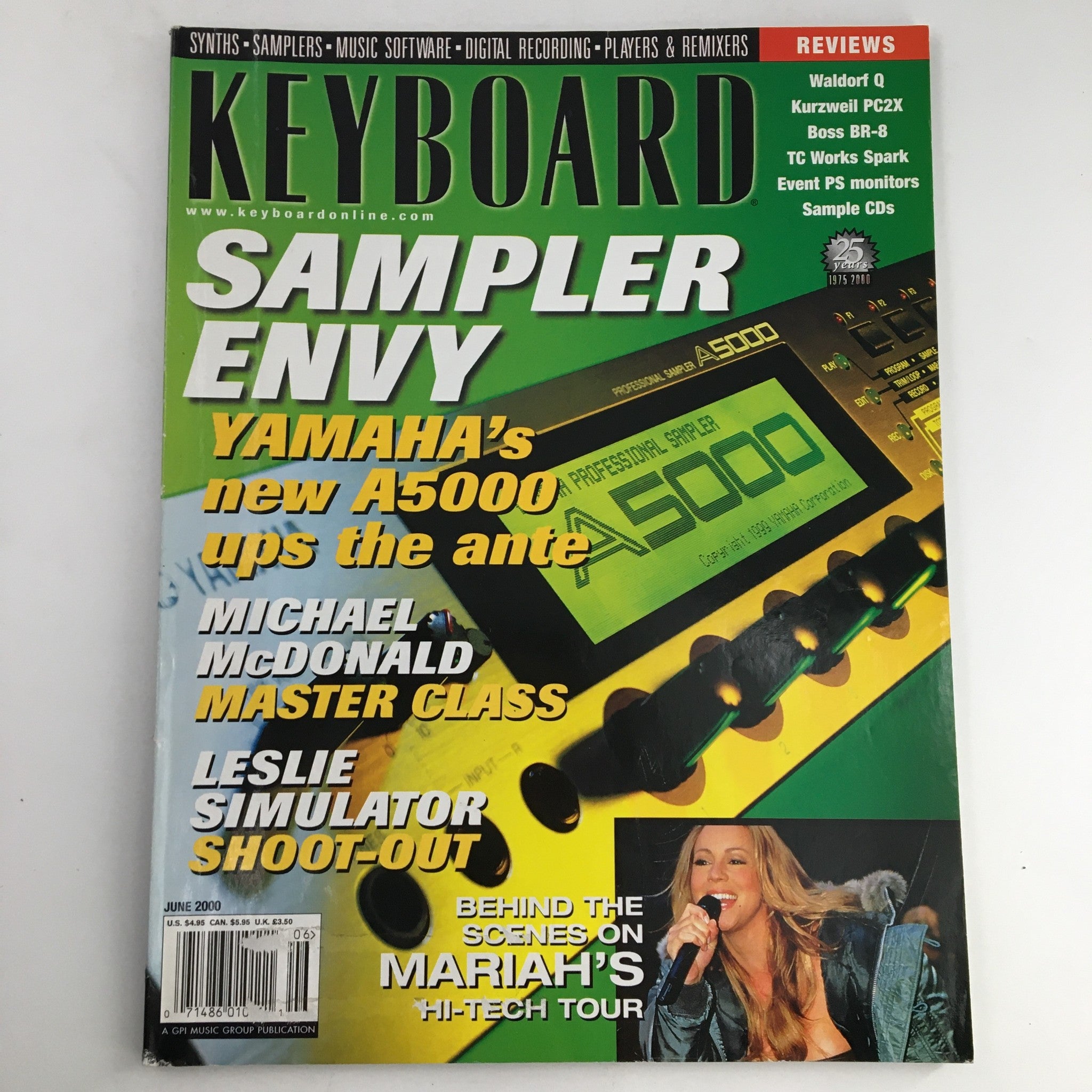 Keyboard Magazine June 2000 Michael McDonald & Leslie Simulator & Mariah Carey