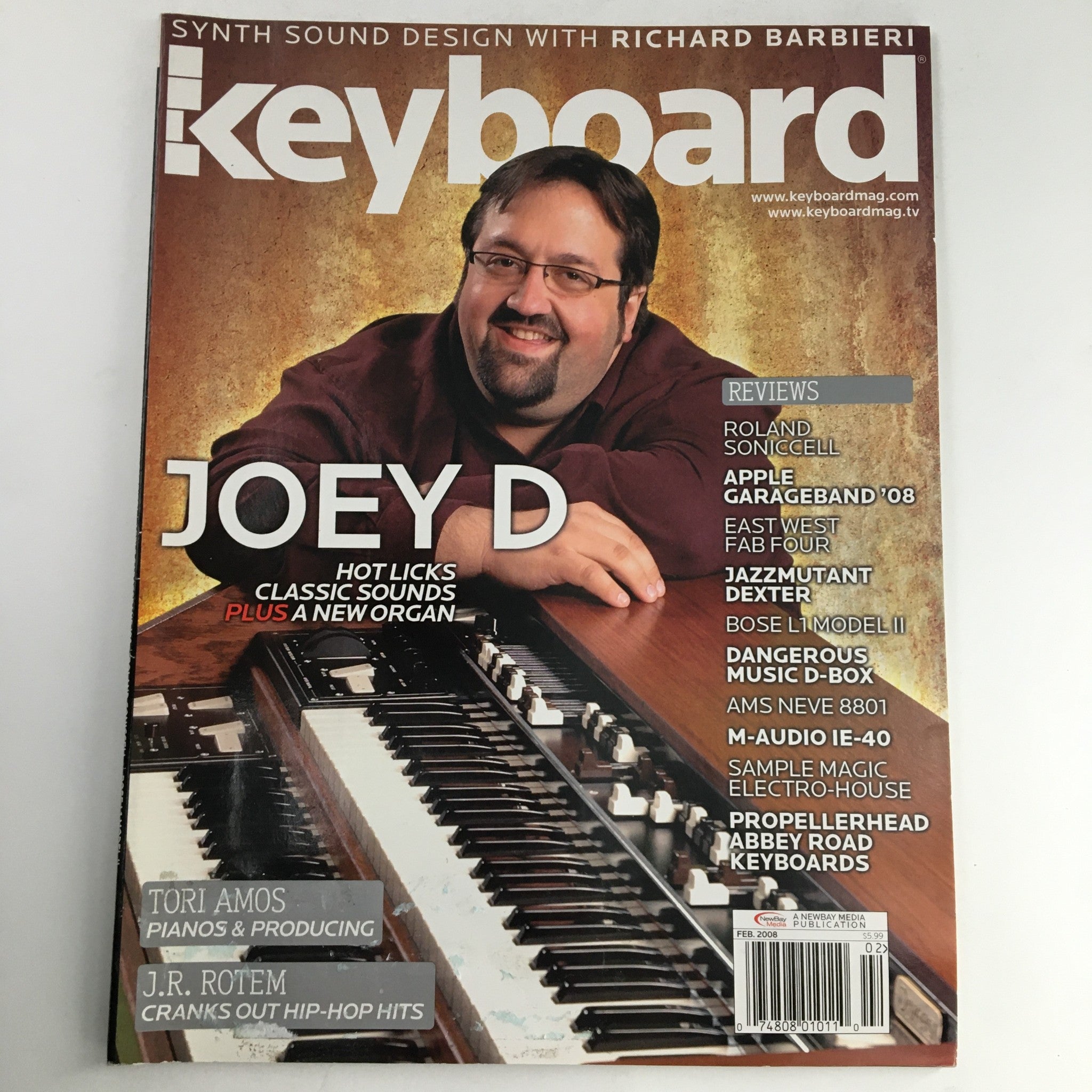 Keyboard Magazine February 2008 Joey DeFrancesco & Tori Amos & J.R. Rotem