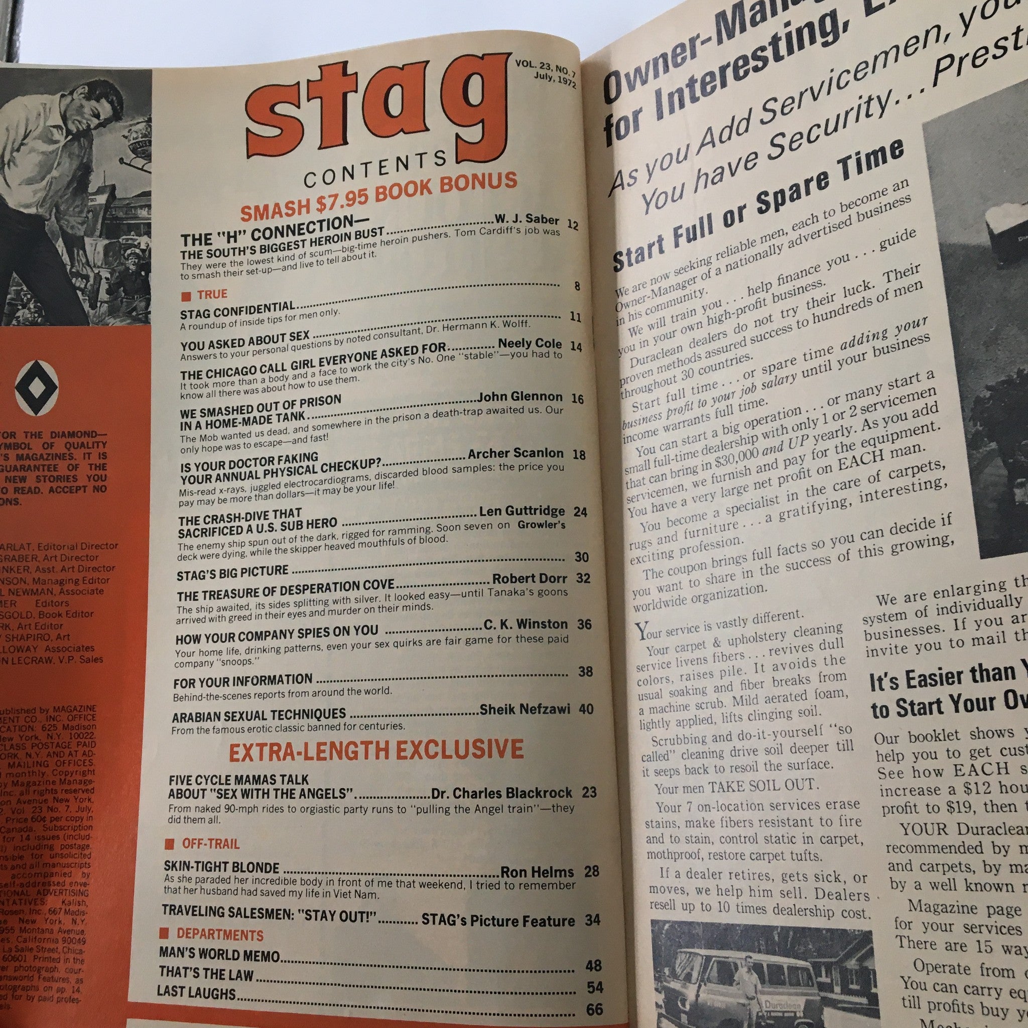 VTG Stag Magazine July 1972 The Chicago Call Girl Everyone Asked For No Label