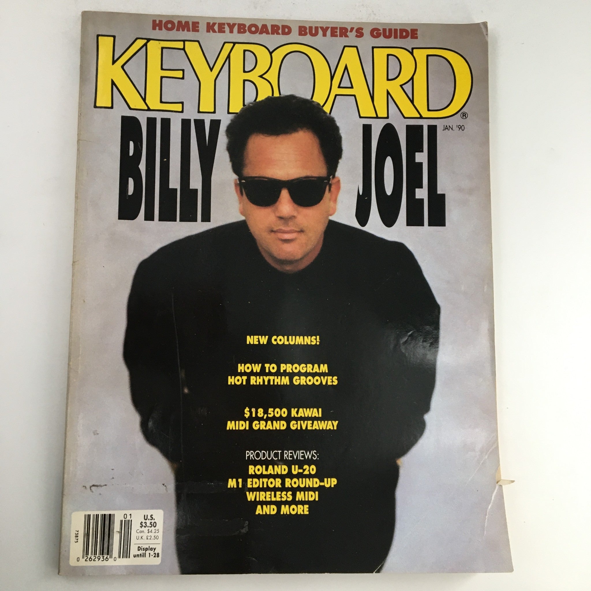 Keyboard Magazine January 1990 Billy Joel & Roland U-20 & M1 Editor Round-Up