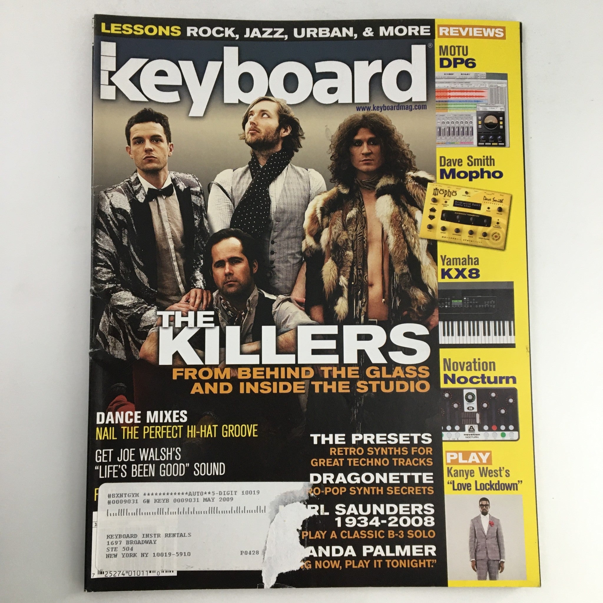 Keyboard Magazine January 2009 The Killers & Joe Walsh & Dave Smith Mopho