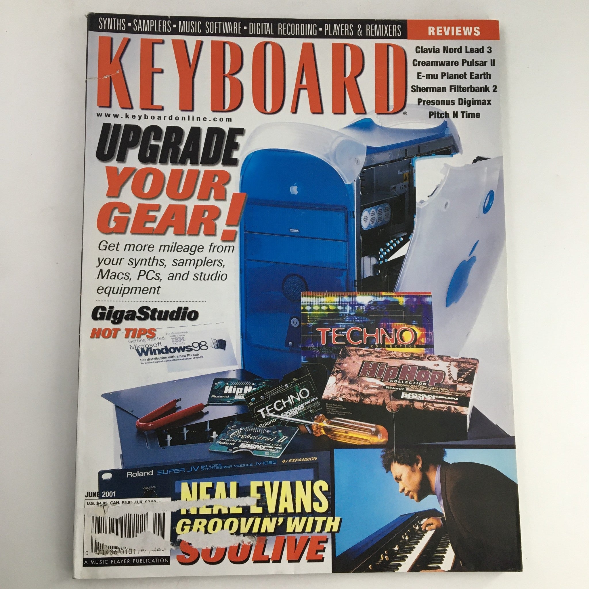 Keyboard Magazine June 2001 Neal Evans & Giga Studio & Clavia Nord Lead 3 Review