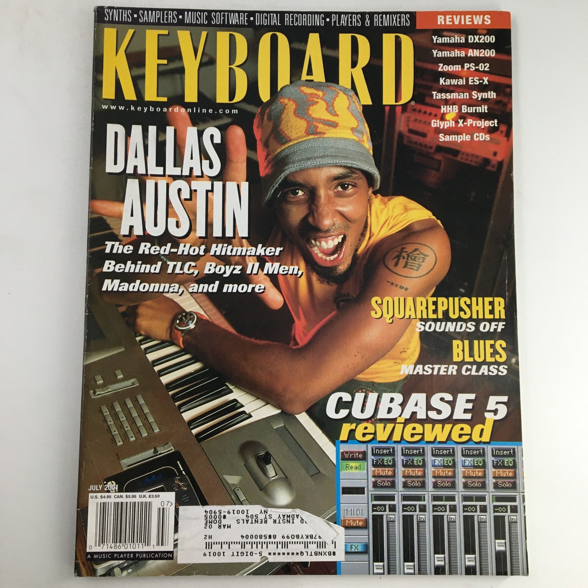 Keyboard Magazine July 2001 Dallas Austin & Blues Master Class & Cubase 5 Review