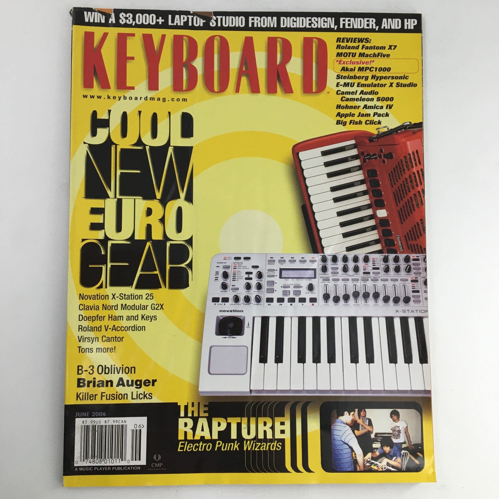 Keyboard Magazine June 2004 B-3 Oblivion Brian Auger & The Rupture Electro Punk