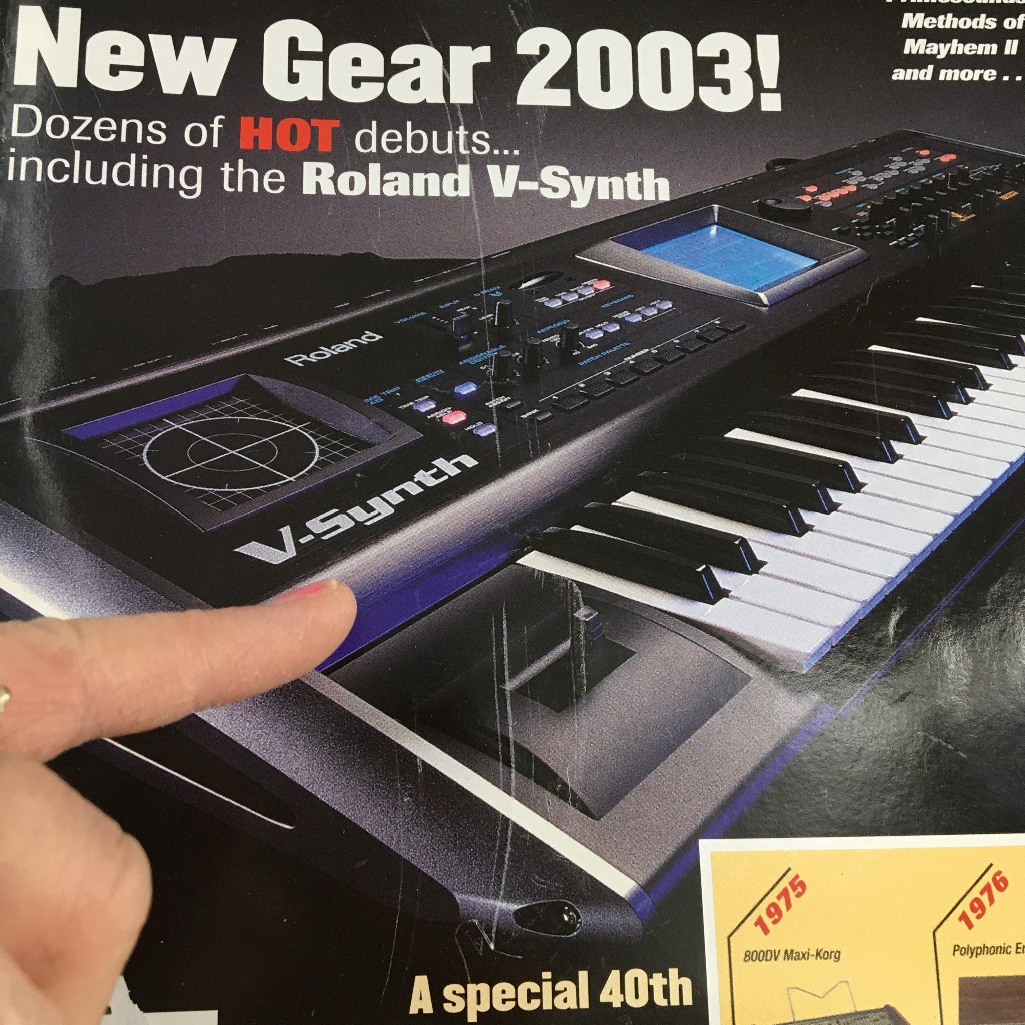 Keyboard Magazine April 2003 Roland V-Synth & Ableton Live 2.0 & Novation KS-4