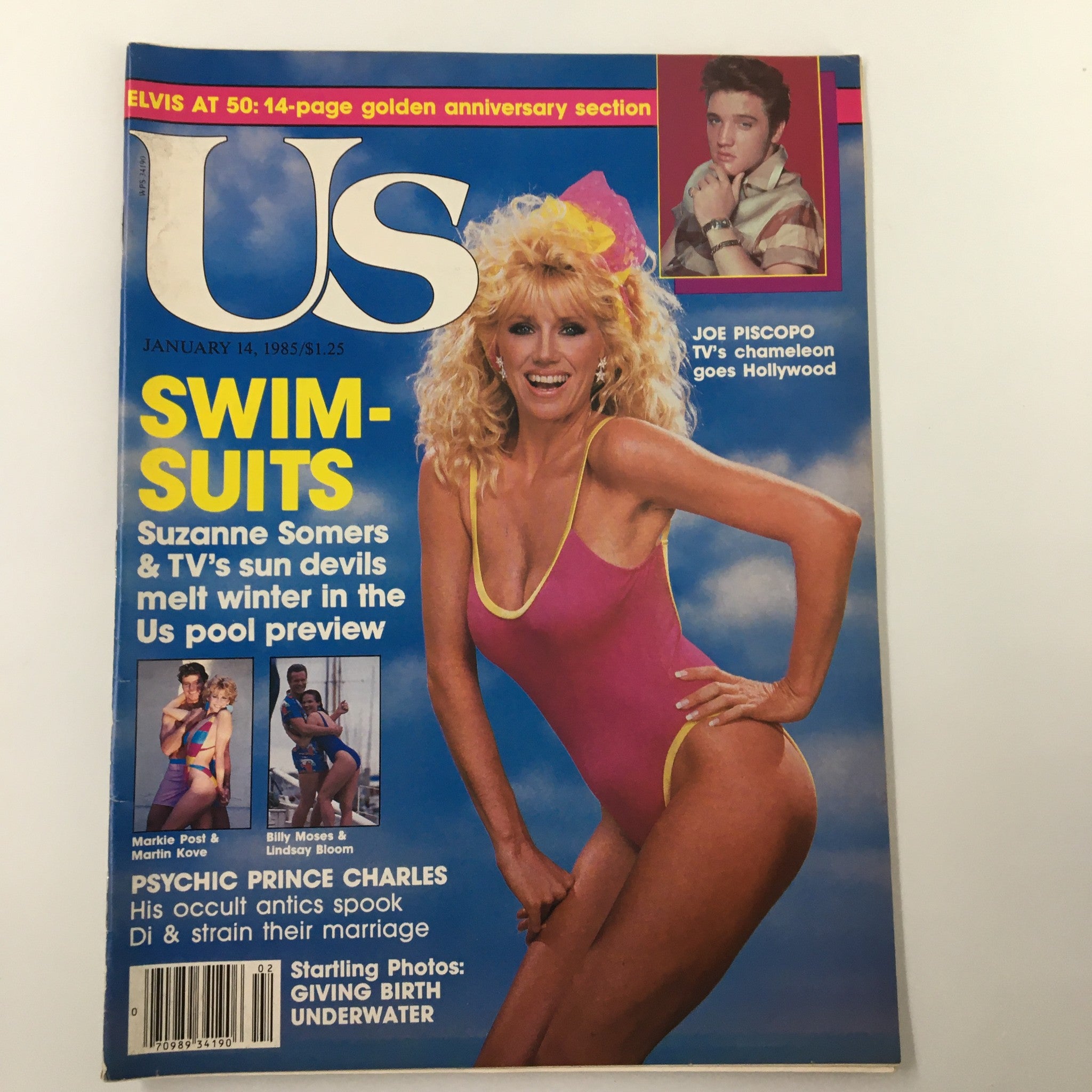 VTG Us Magazine January 14 1985 Suzanne Somers Swimsuit Pool Review No Label