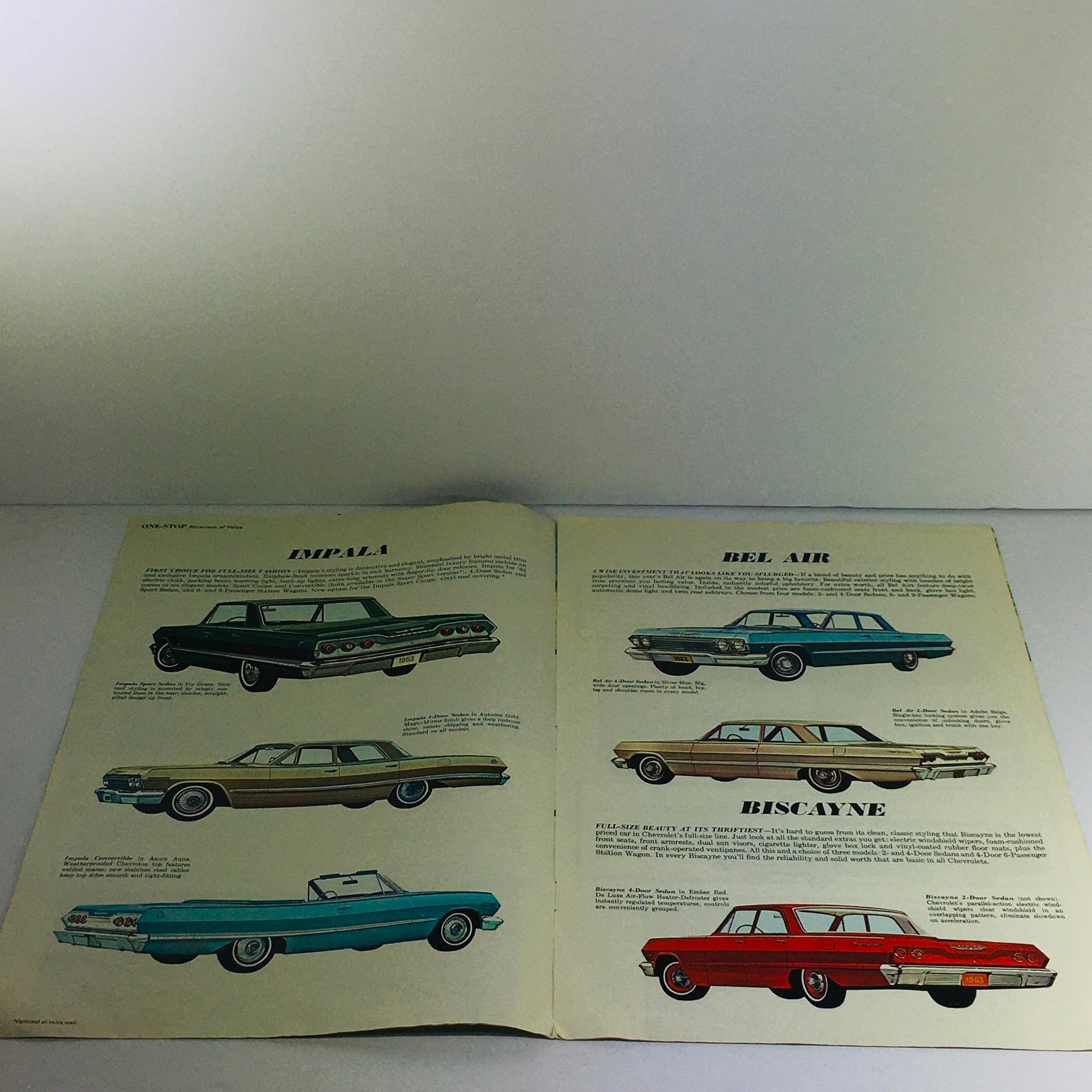 1963 Chevrolet Chevy II Corvair Corvette Showcase Car Auto Brochure Catalog