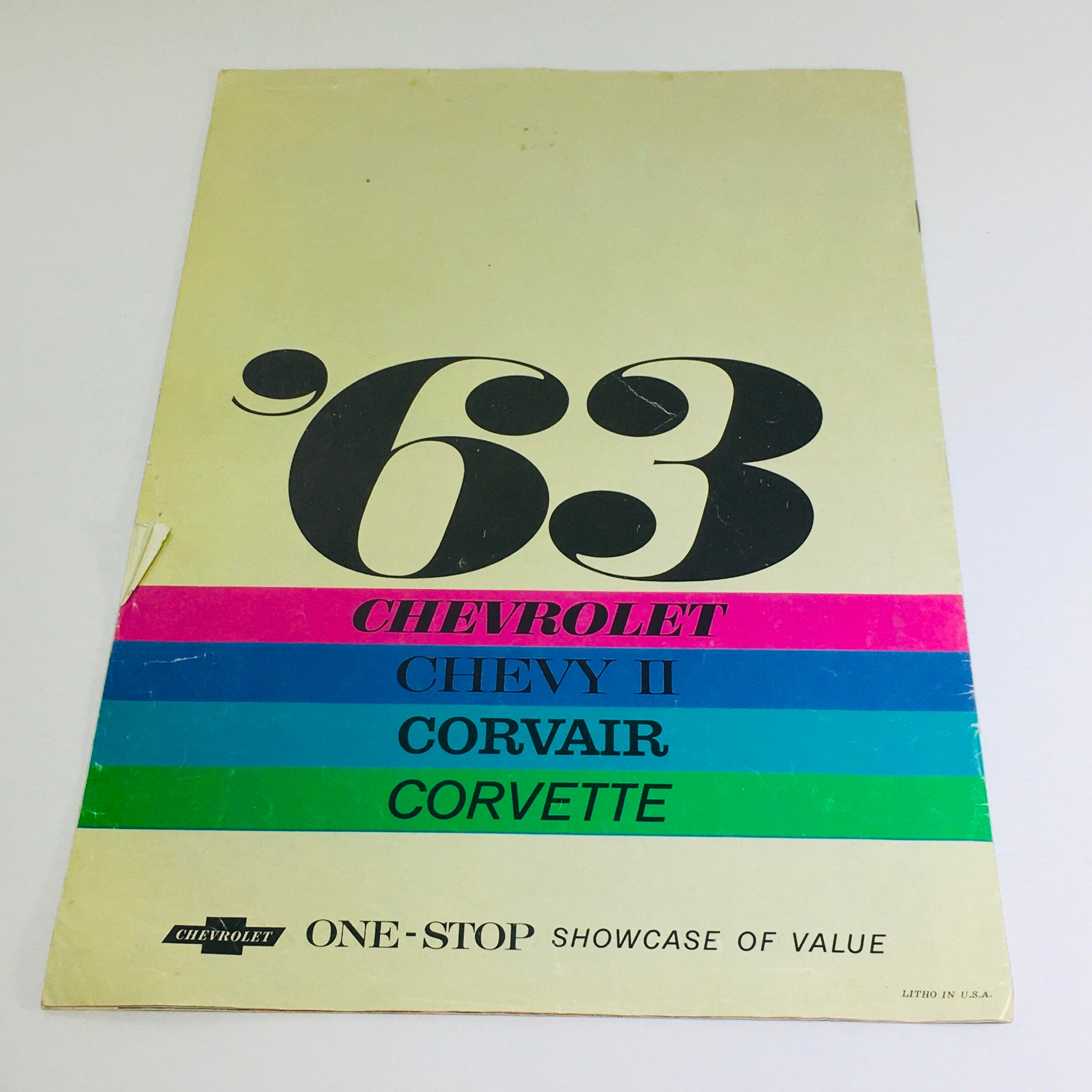 1963 Chevrolet Chevy II Corvair Corvette Showcase Car Auto Brochure Catalog