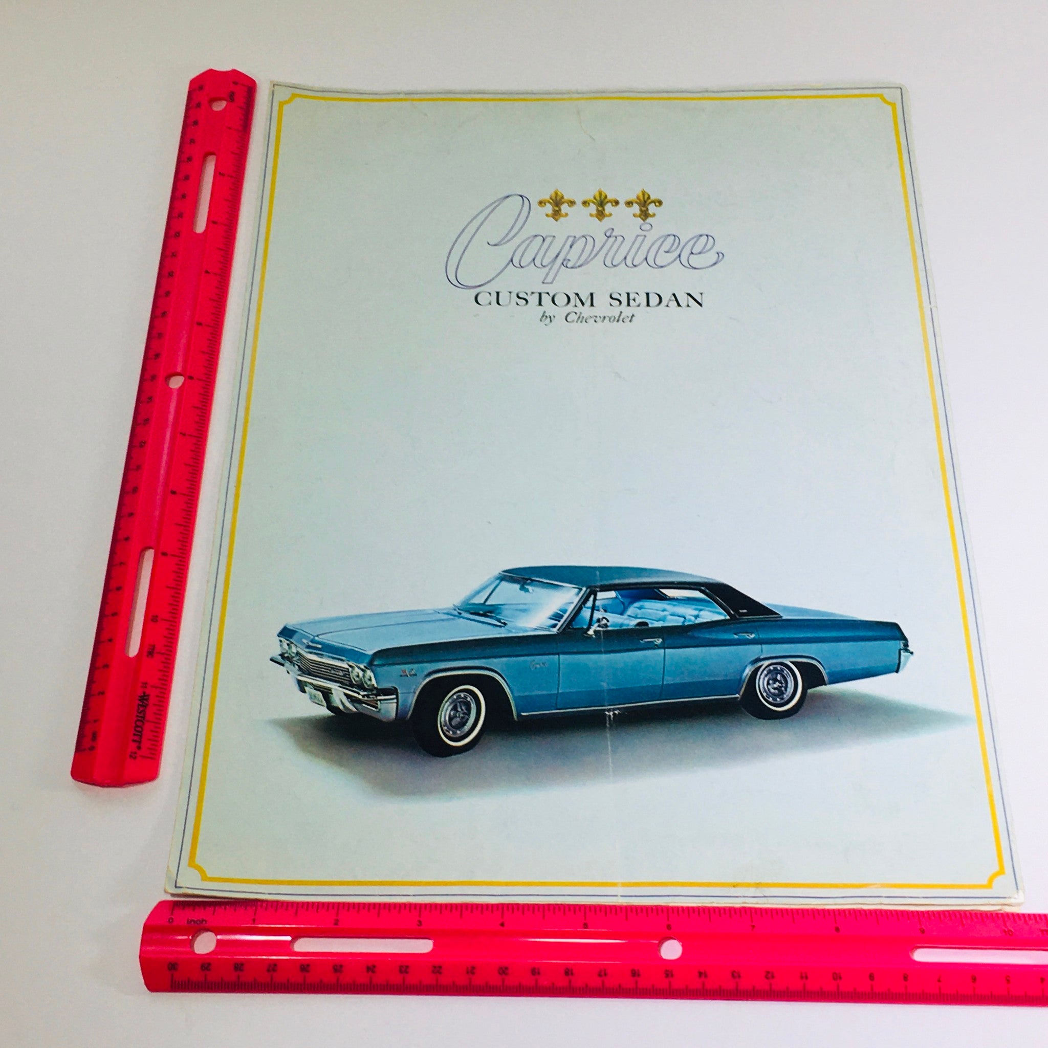 1965 Chevrolet Caprice Custom Sedan Dealership Car Auto Brochure Catalog