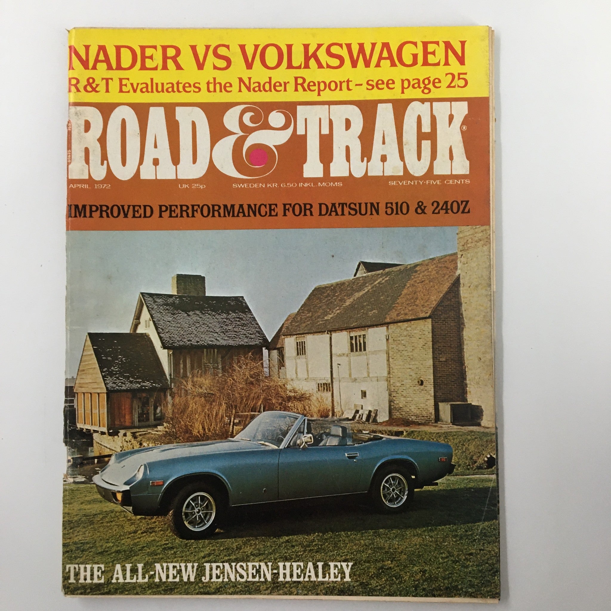 VTG Road & Track Magazine April 1972 The All-New Jensen-Healey No Label