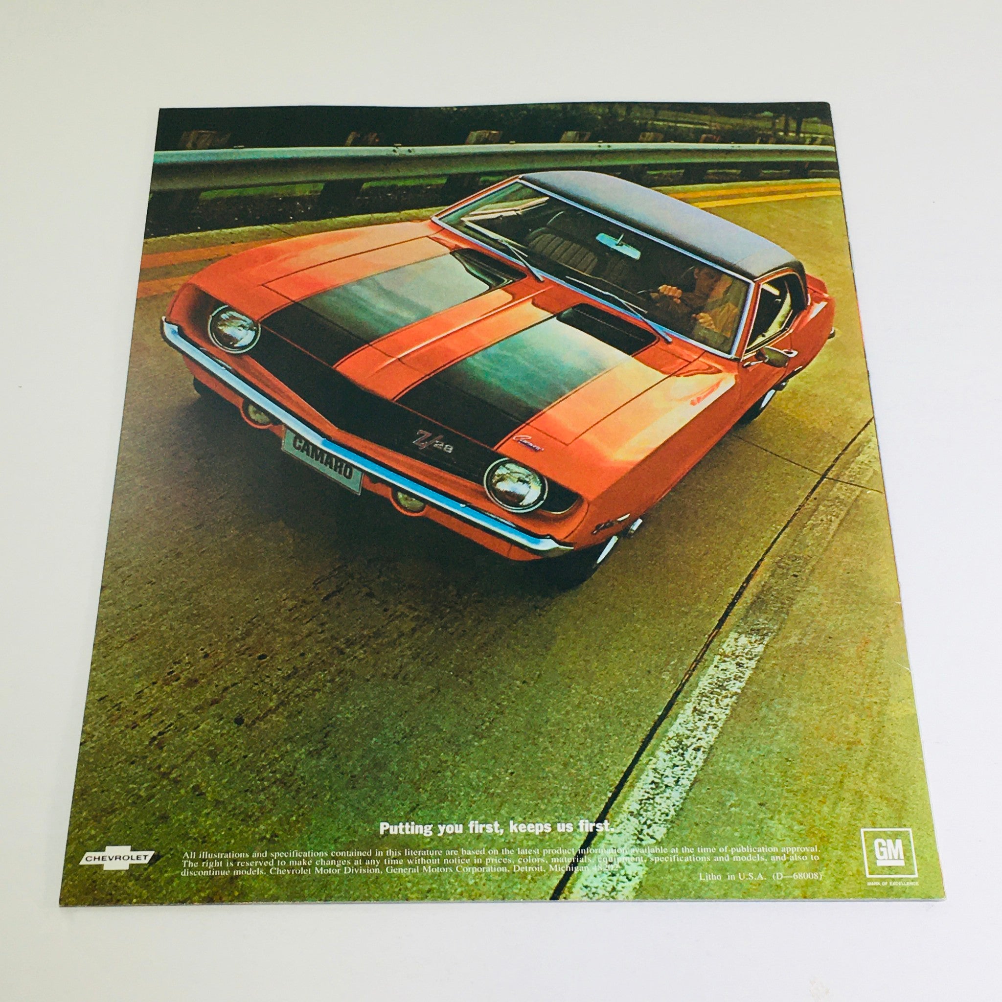 1969 Chevrolet Sports Department Showroom Dealership Car Auto Brochure Catalog