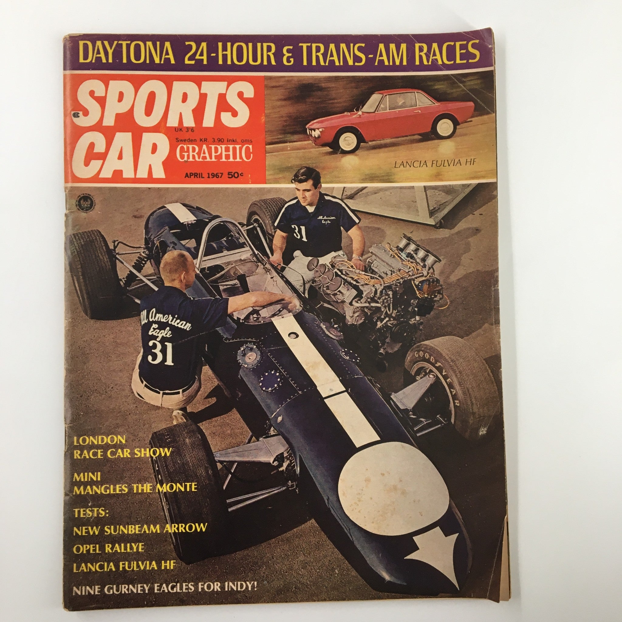 VTG Sports Car Graphic Magazine April 1967 London Race Car Show No Label